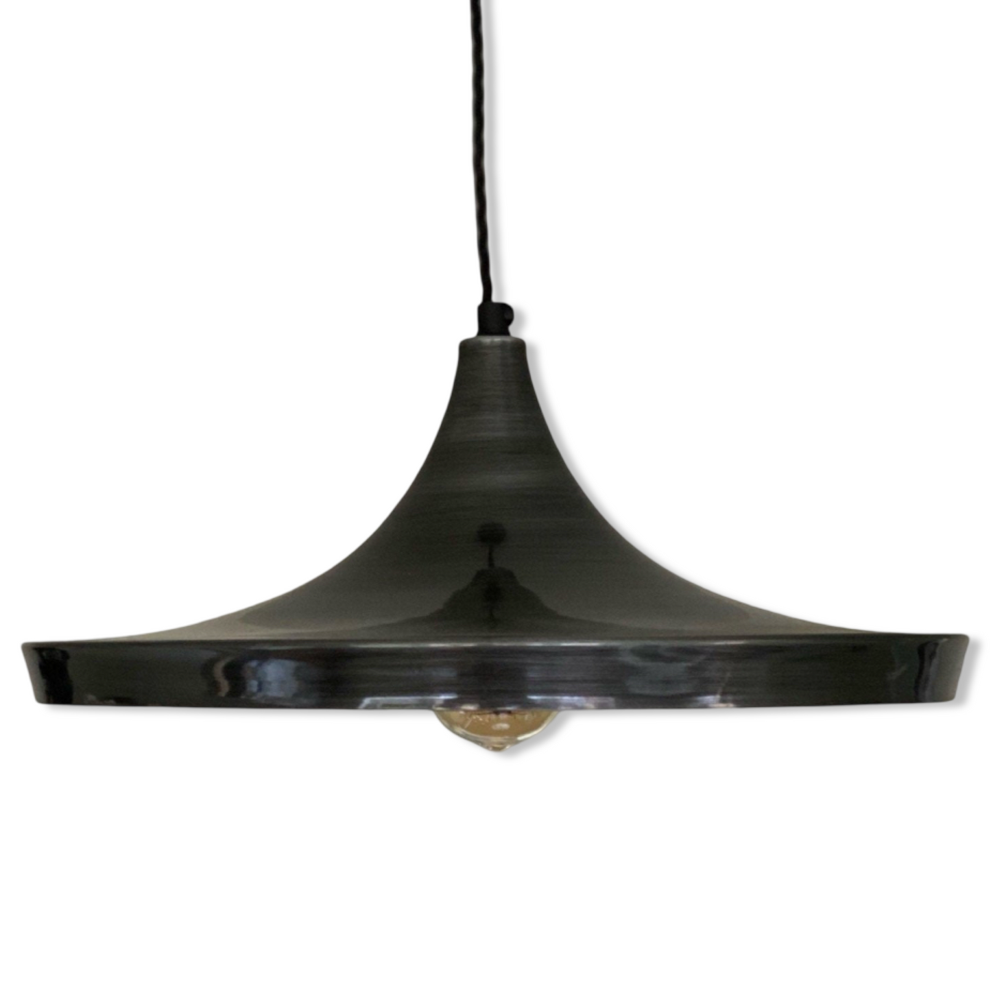 Beetley ~ Shade Only Pewter Grey Solid Steel Shade light | Industrial Factory ceiling dining room kitchen vintage beat