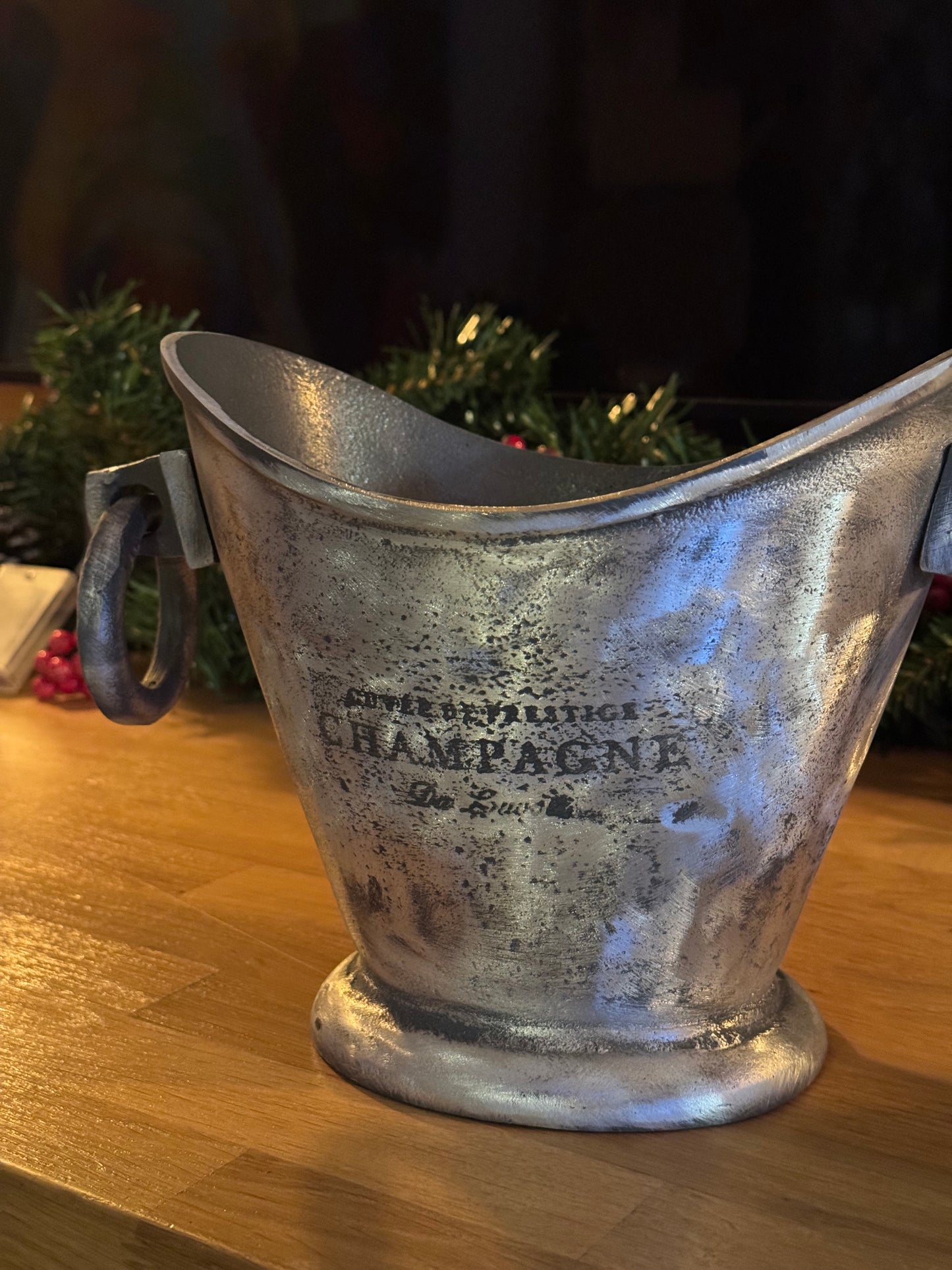 Maxlume ~ Solid Cast Engraved Champagne Ice Bucket | Wine Cooler