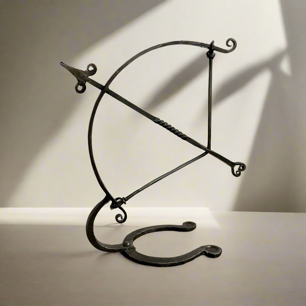 Armillary Arrow Solid Wrought Iron Sculpture