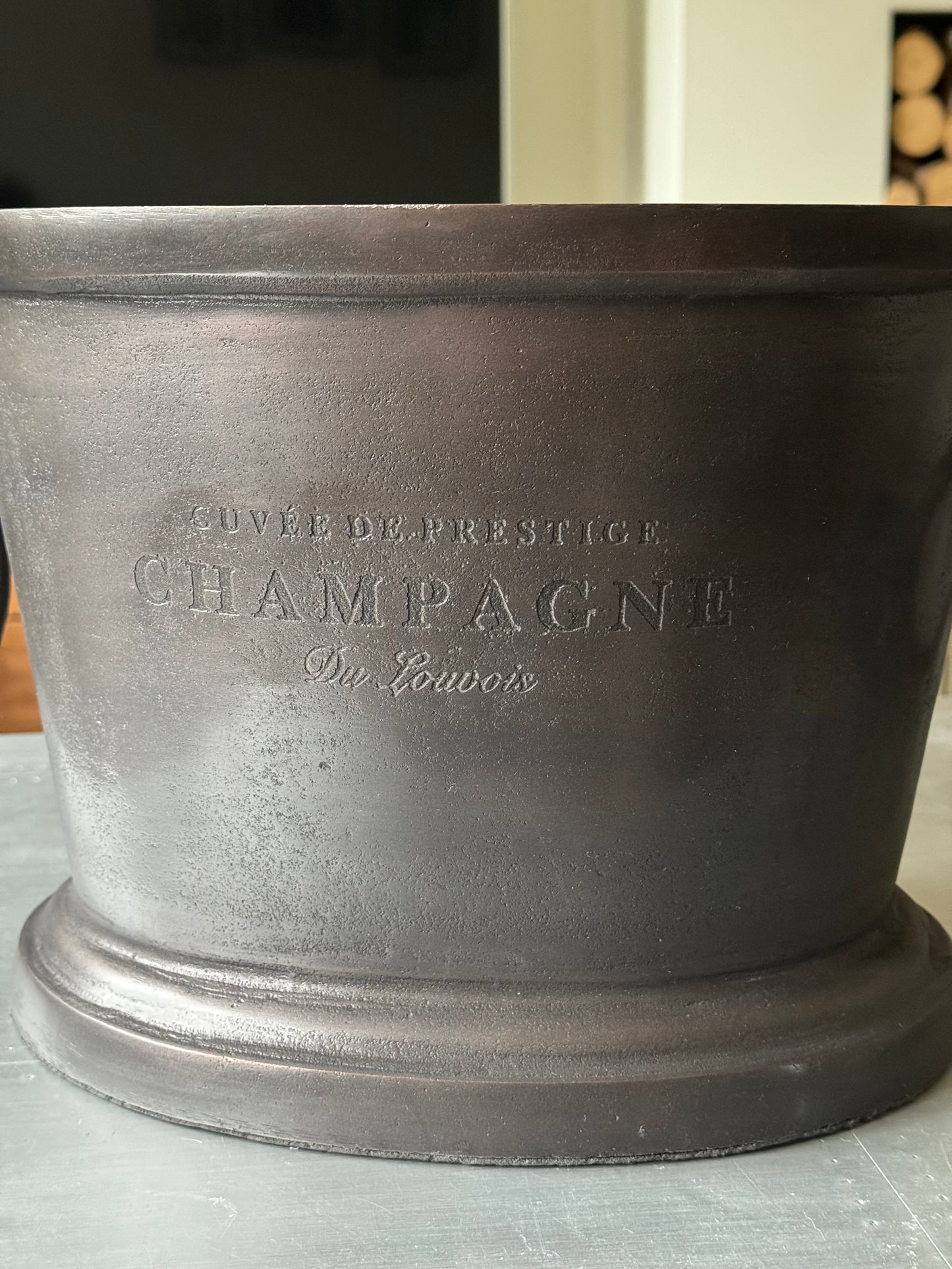 Black Copper ~ Great Gatsby ~ Solid Cast Engraved Champagne Ice Bucket | Wine Cooler