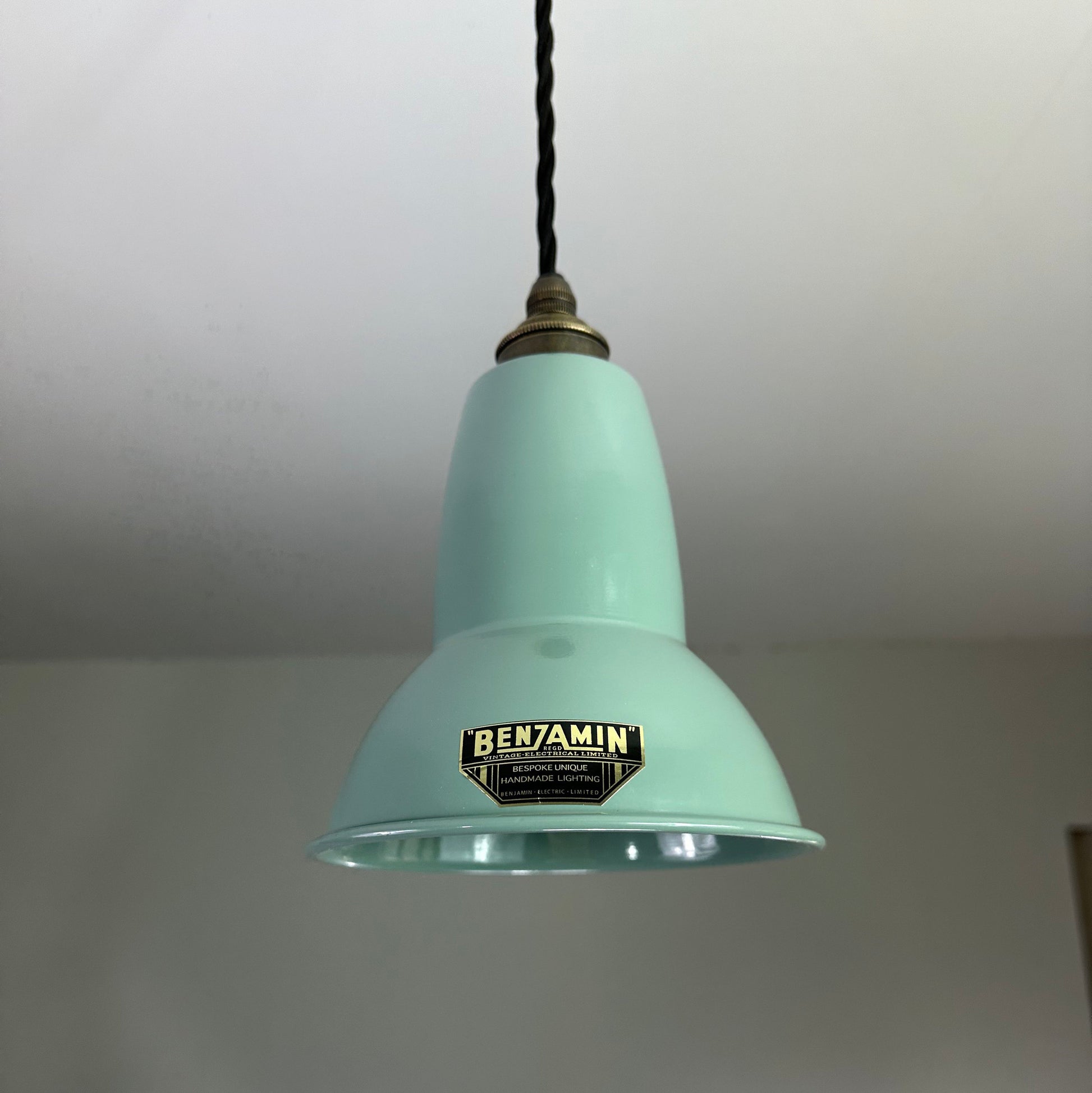 Alby ~ Pistachio Green Shade Pendant Set Light | Ceiling Dining Room | Kitchen Table | Vintage Edison Filament Bulb | 6 Inch