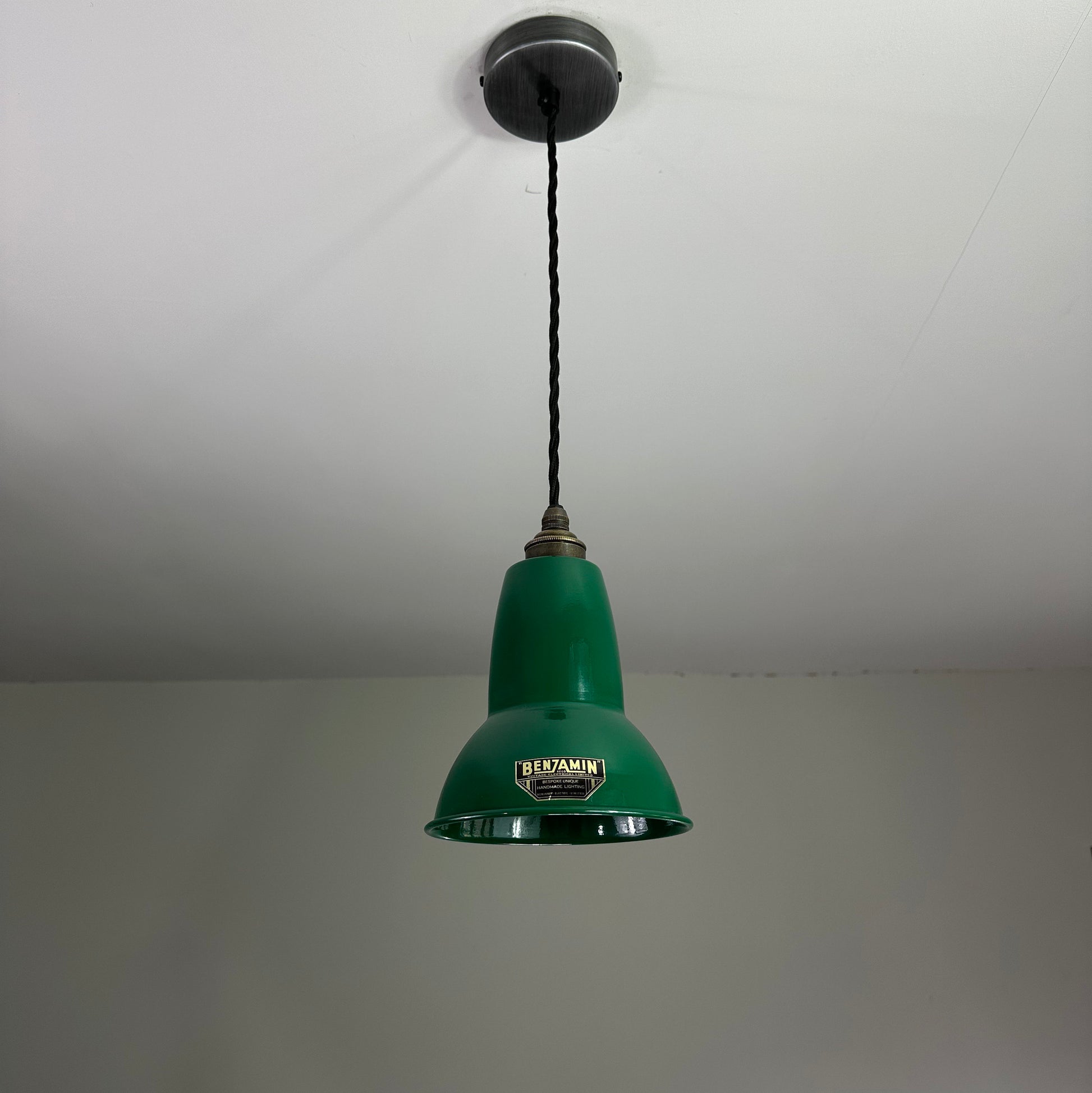 Alby ~ Racing Green Shade Pendant Set Light | Ceiling Dining Room Kitchen Table | 6 Inch