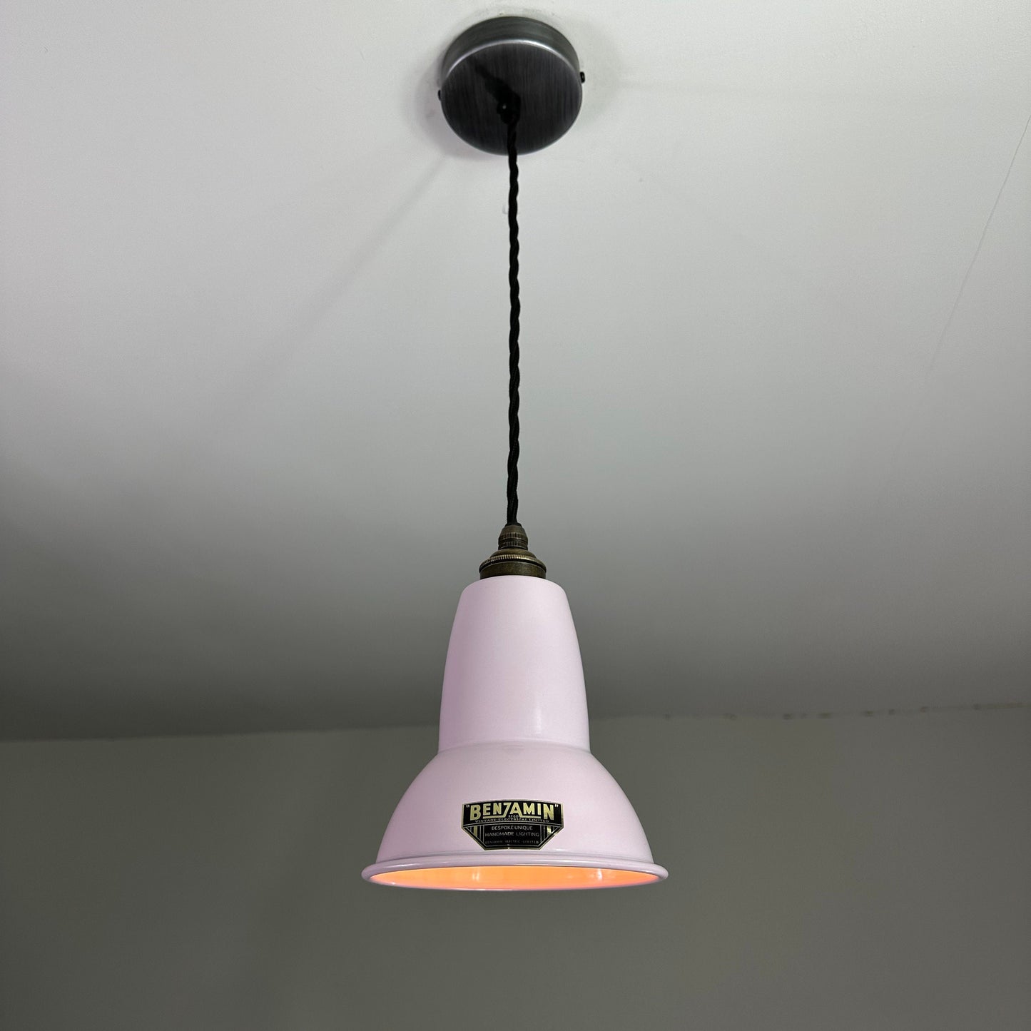 Alby ~ Rose Pink Shade Pendant Set Light | Ceiling Dining Room | Kitchen Table | Vintage Edison Filament Bulb | 6 Inch