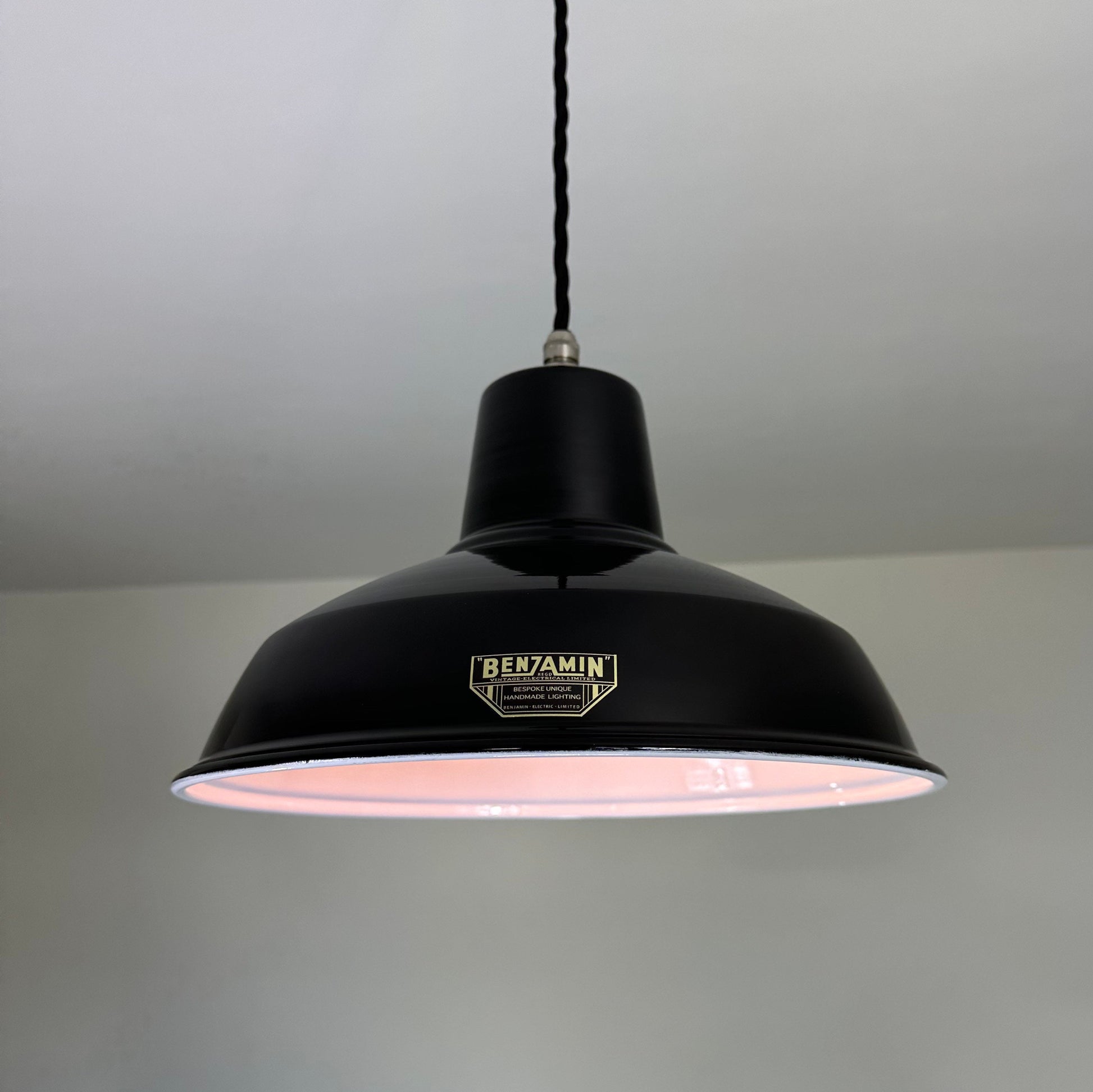 Filby ~ Midnight Black Solid Shade Pendant Set Light ~ 12.5 Inch