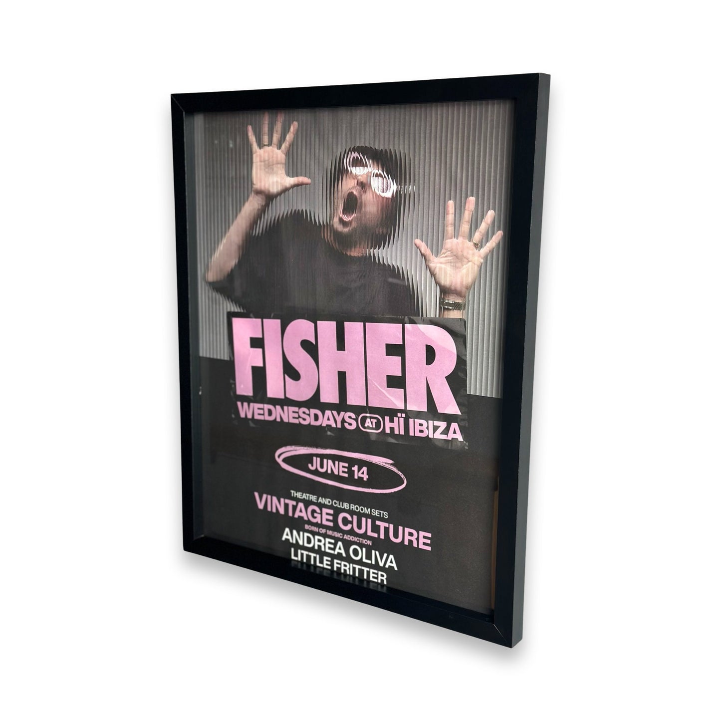 Fisher ~ Genuine Ibiza Framed Dj Artwork | Hi Ibiza | Luxury Black Frame