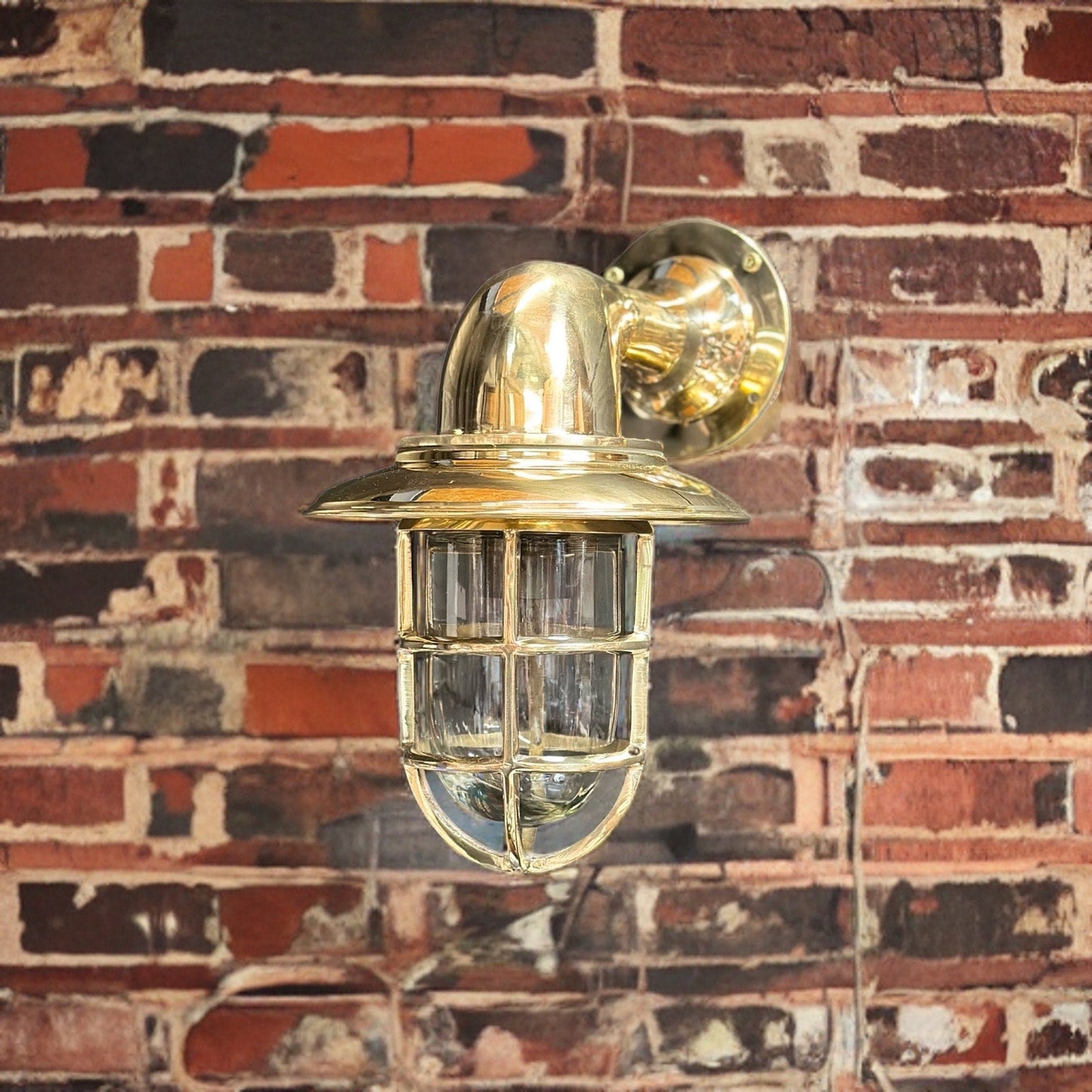 Wells ~ Bulkhead Outdoor & Bathroom Wall Light Solid Brass