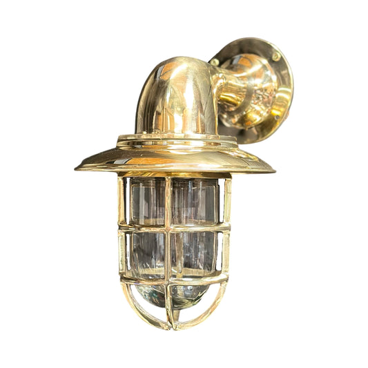 Wells ~ Bulkhead Outdoor & Bathroom Wall Light Solid Brass