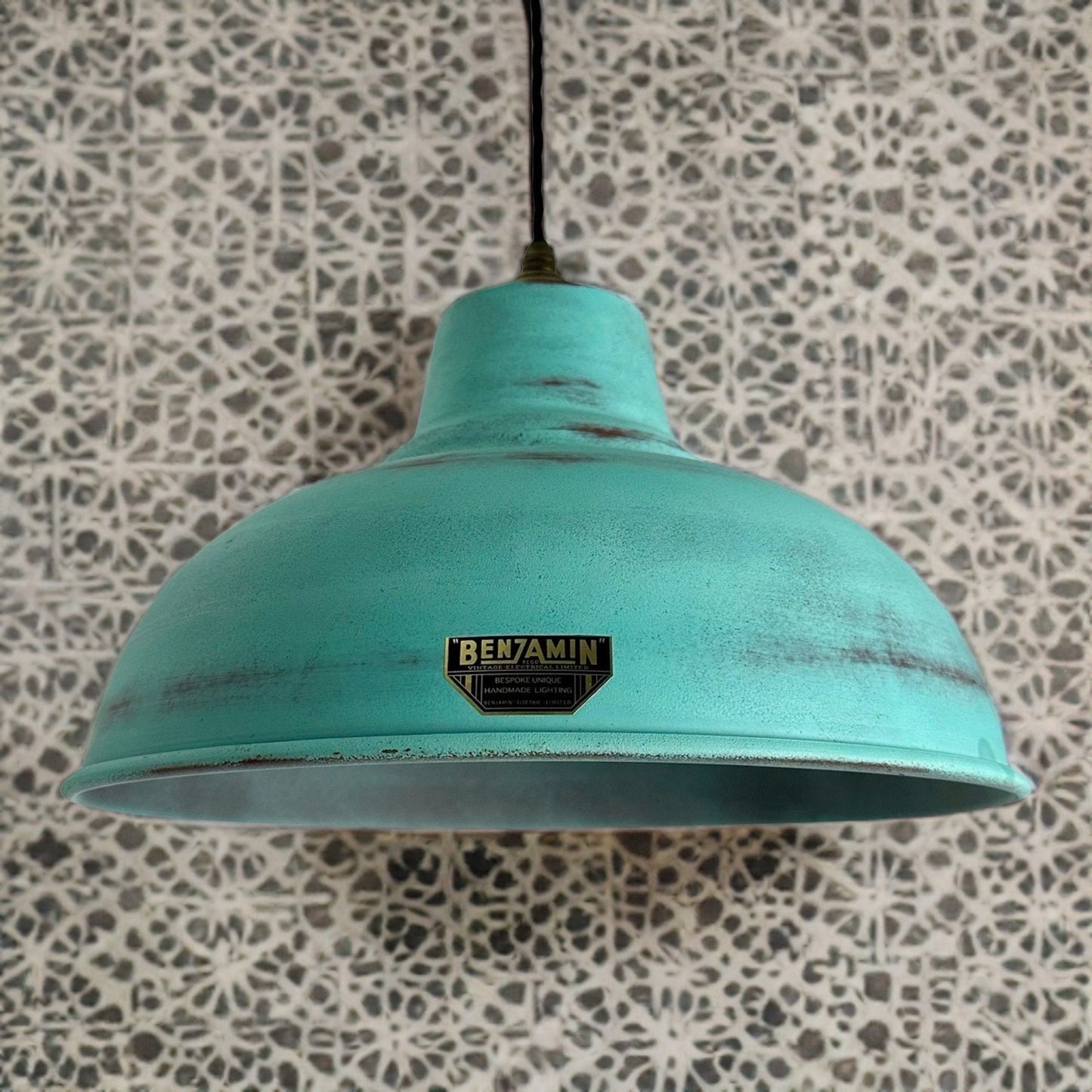 Salthouse XL ~ Verdigris Copper Patina Industrial shade light ceiling dining room kitchen table vintage filament lamps pendant 14.5 Inch