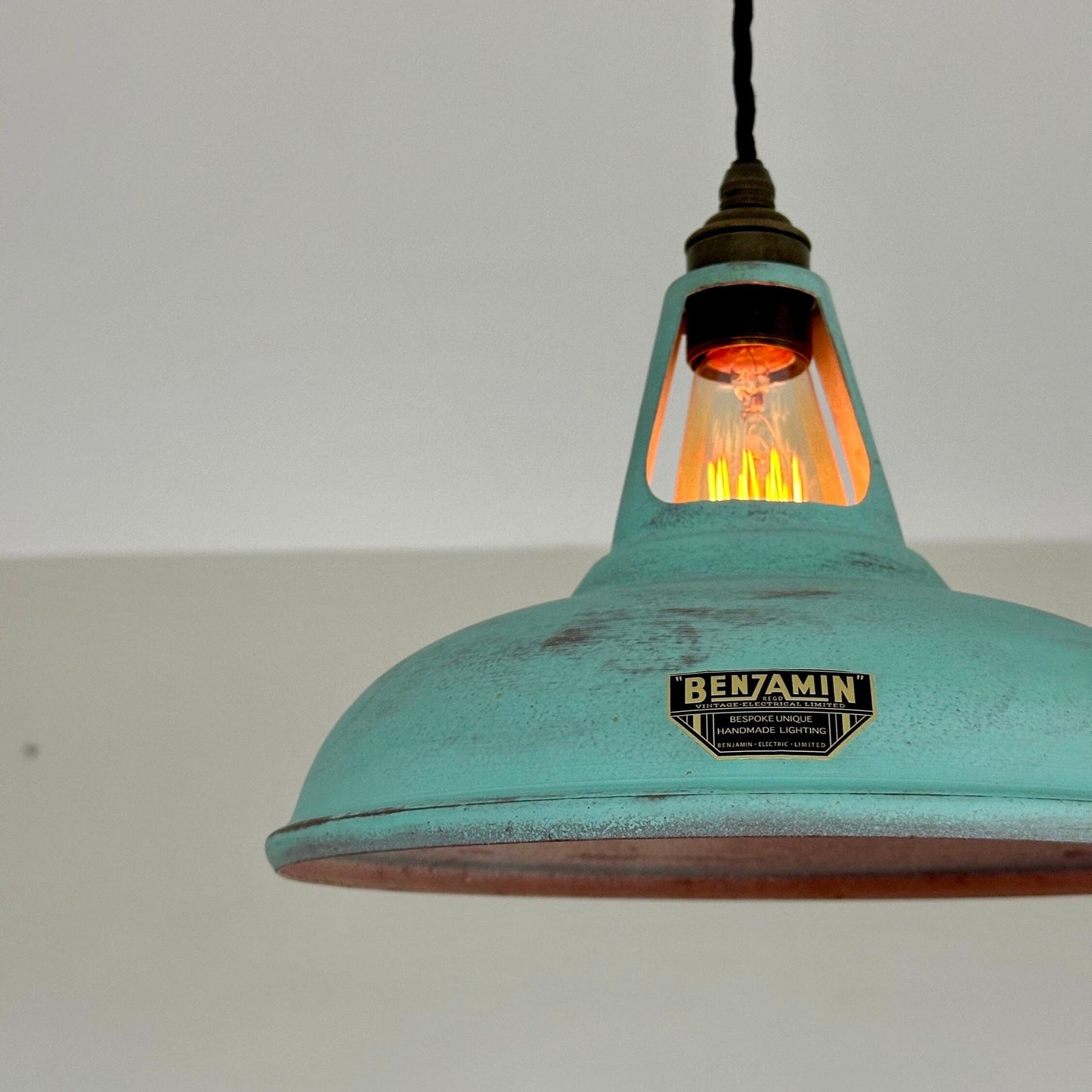 Cawston ~ Copper Verdigris Patina Shade Pendant Light ~ 11 Inch