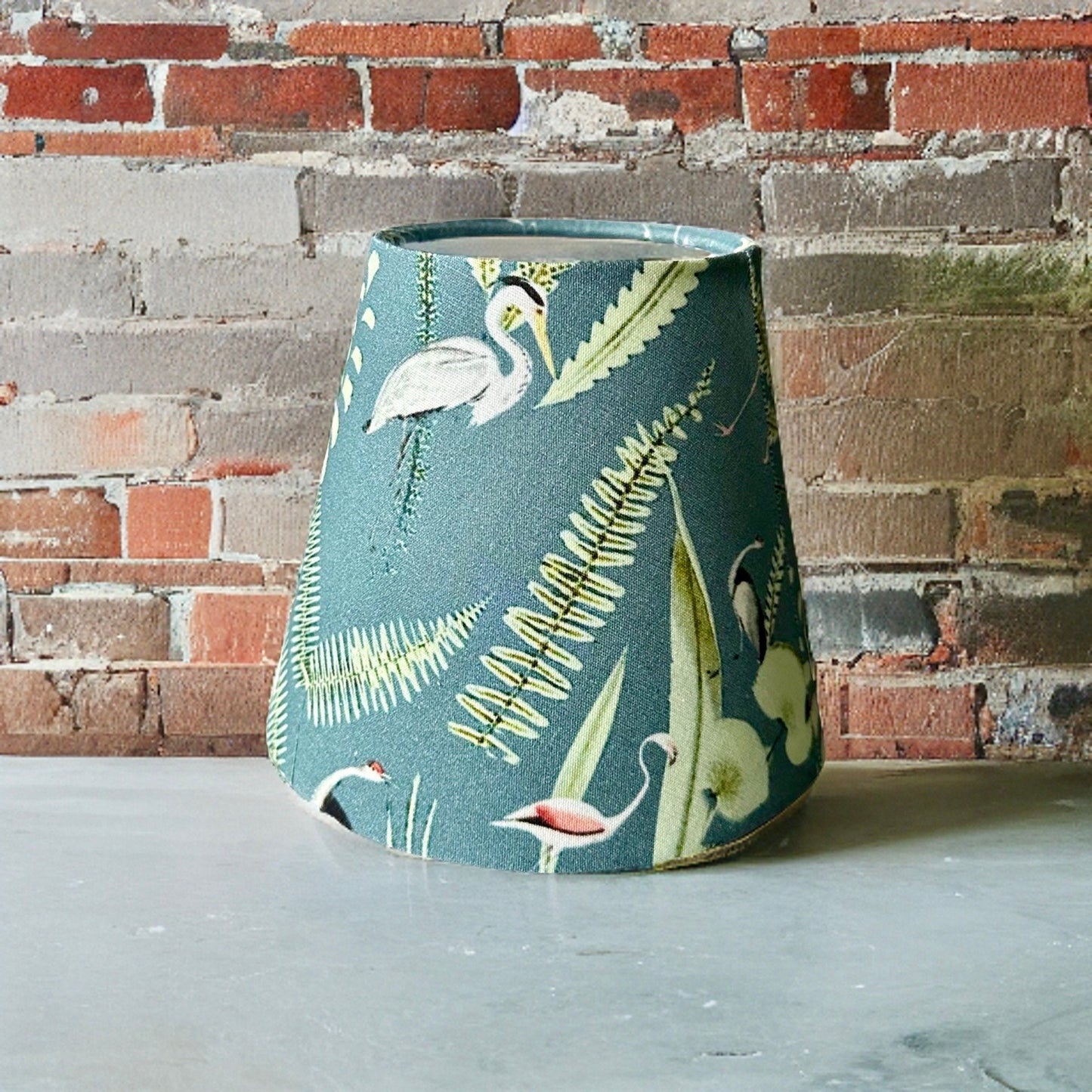 Flamingo Lampshade ~ Blue & Green Shade | Wall Light | Table Lamp | 6 Inch