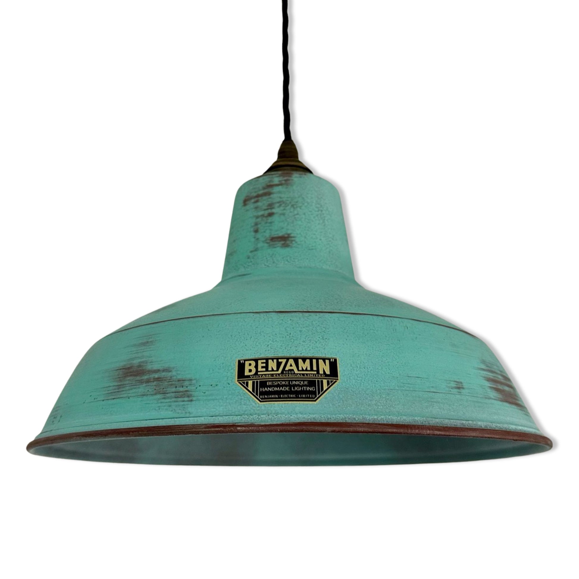 Filby ~ Copper Verdigris Lampshade Pendant Ceiling Light ~ 12.5 Inch