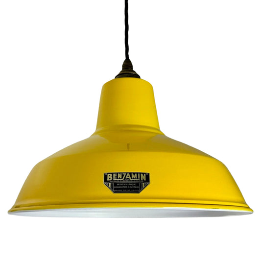 Filby ~ Summer Yellow Solid Lampshade Pendant Set Light ~ 12.5 Inch