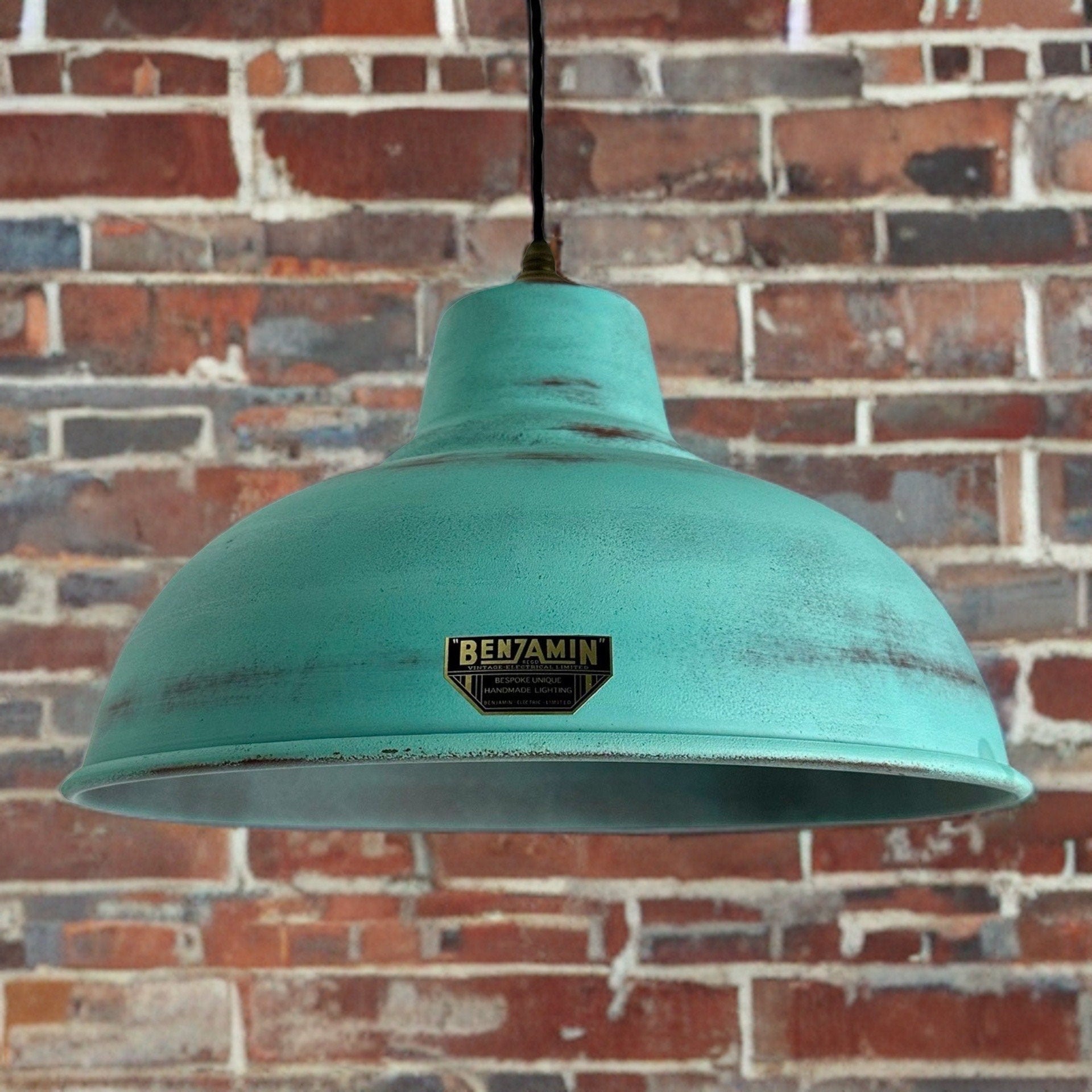 Salthouse XL ~ Verdigris Copper Patina Industrial shade light ceiling dining room kitchen table vintage filament lamps pendant 14.5 Inch