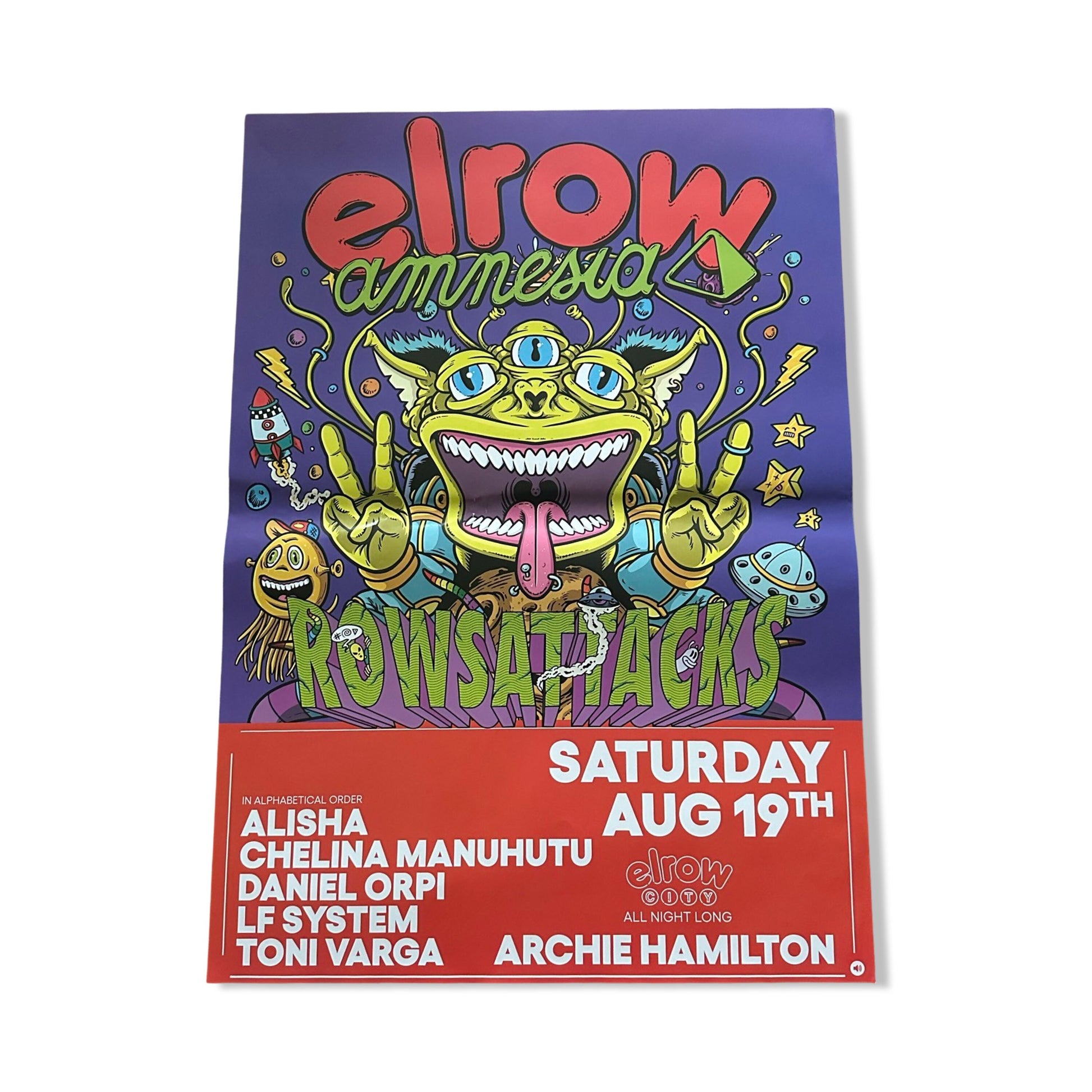 Elrow ~ Amnesia Ibiza Framed Dj Artwork | A3 Luxury Black Frame