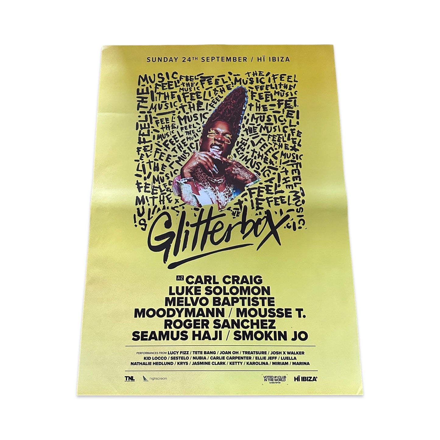 Glitterbox ~ Genuine Hi Ibiza Framed Dj Artwork | Luxury Black Frame