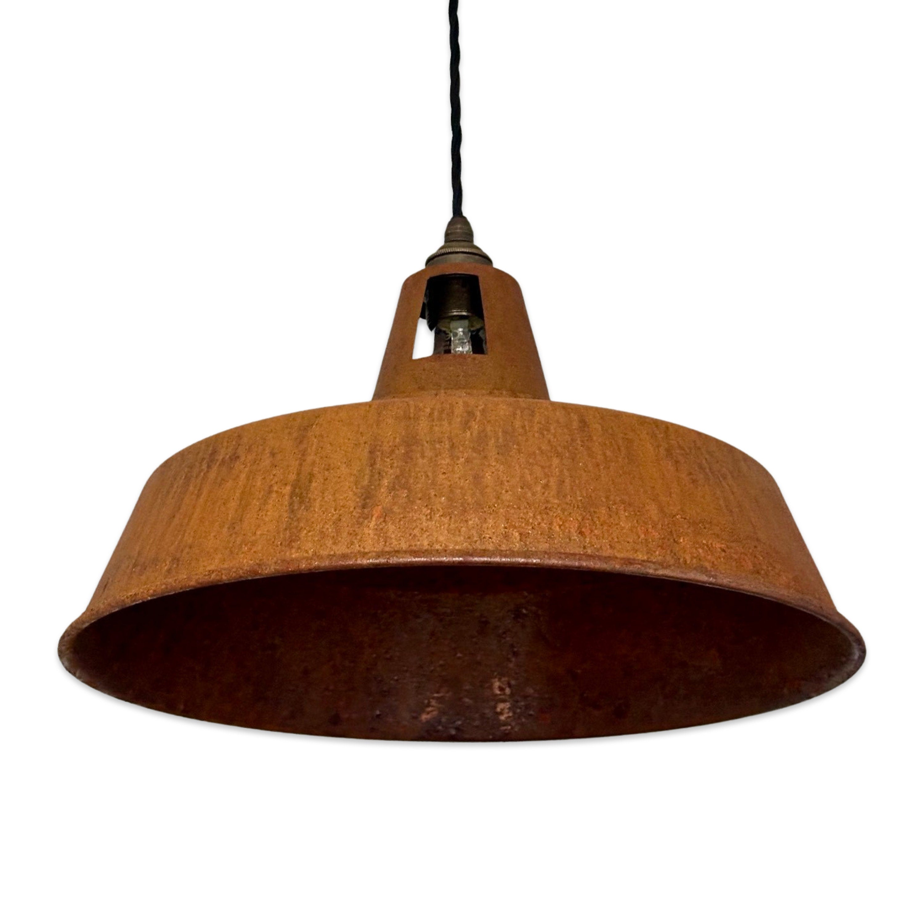 Fermaluce with Brown Camelot Cylinder Lampshade, popular copper finish metal, Ø 5.90