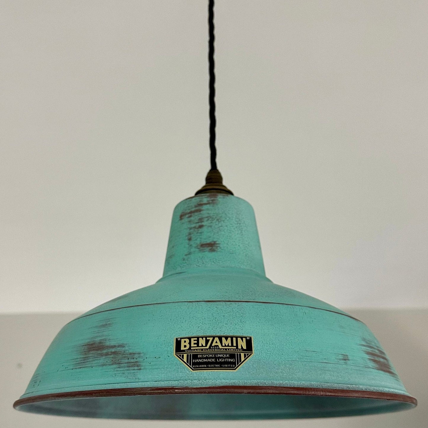 Filby ~ Copper Verdigris Lampshade Pendant Ceiling Light ~ 12.5 Inch