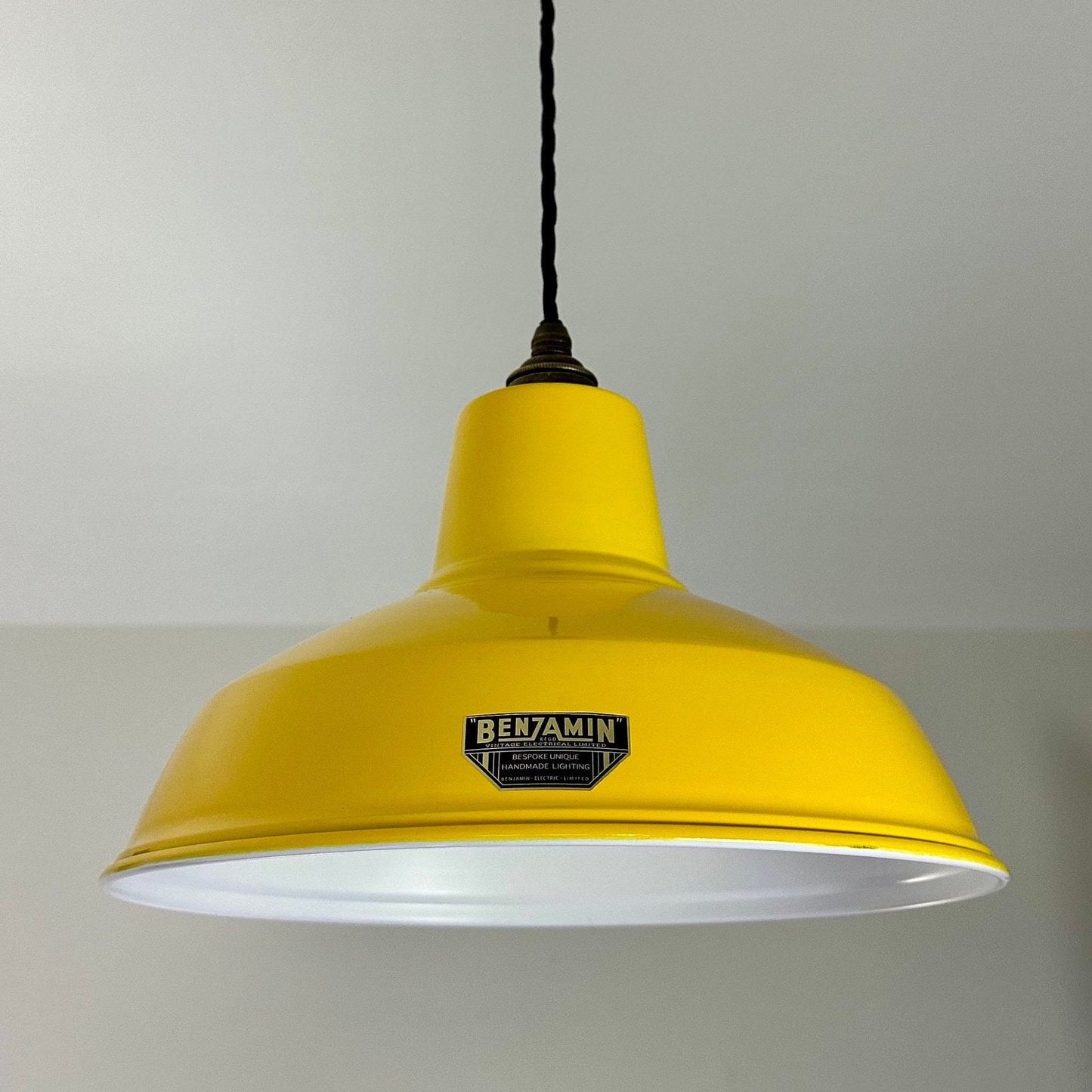 Filby ~ Summer Yellow Solid Lampshade Pendant Set Light ~ 12.5 Inch