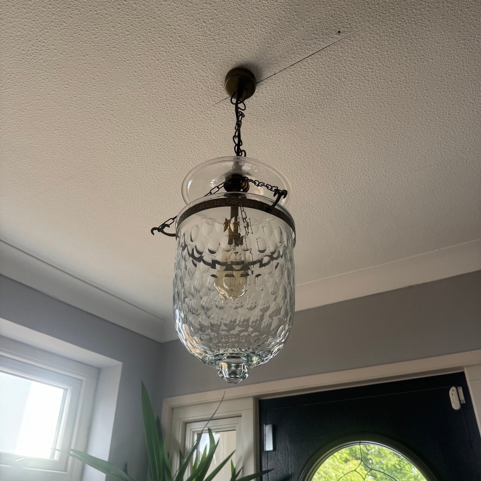 Ashill ~ Bell Jar Glass Lantern Luxury Chandelier Light ceiling dining room Antique Bronze Georgian Ceiling Pendant