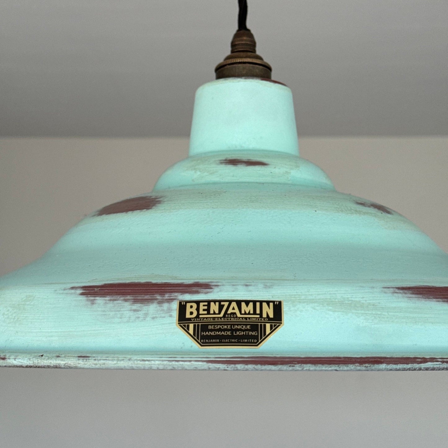 Bawsey ~ Copper Verdigris Lampshade Pendant Ceiling Light ~ 16 Inch