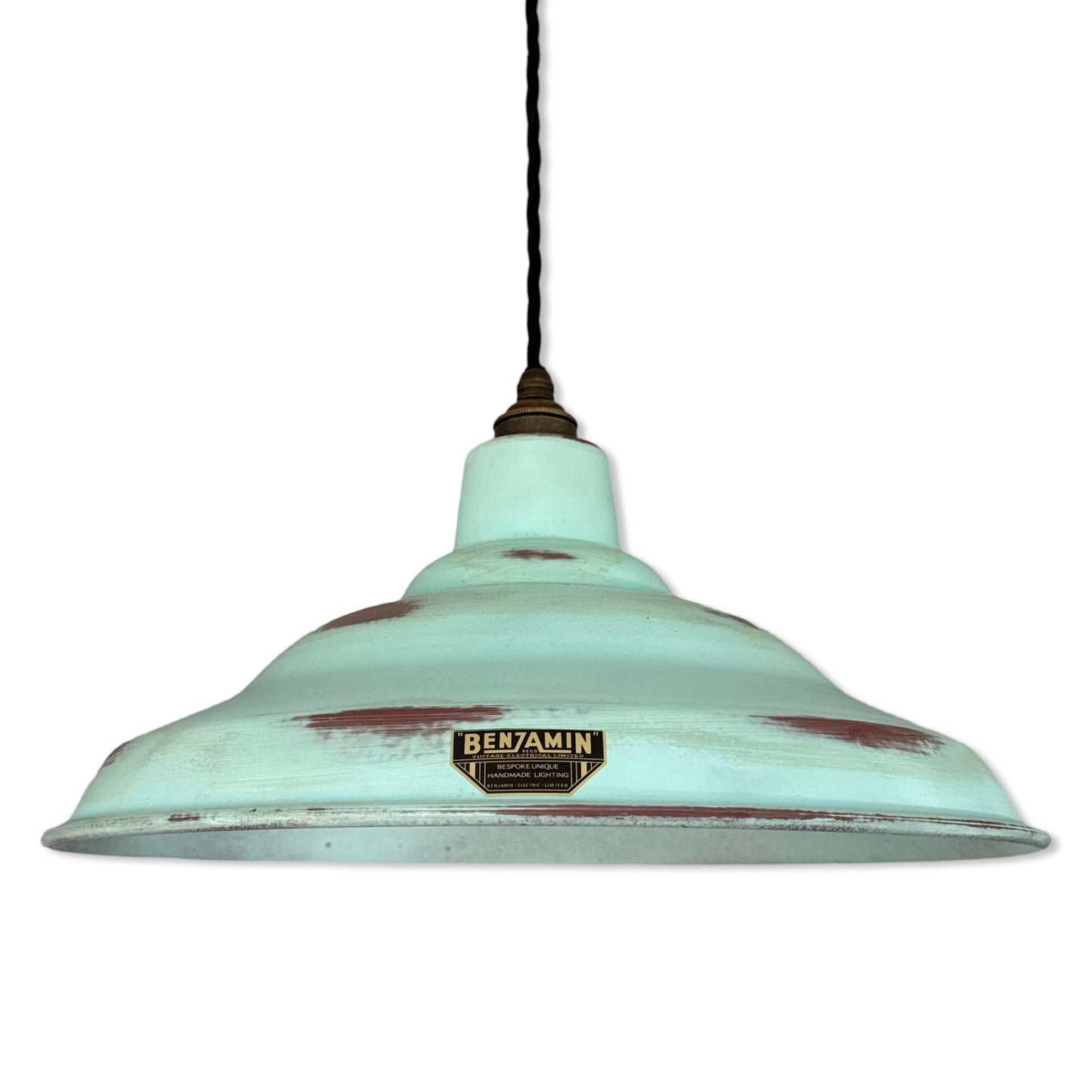 Bawsey ~ Copper Verdigris Lampshade Pendant Ceiling Light ~ 16 Inch