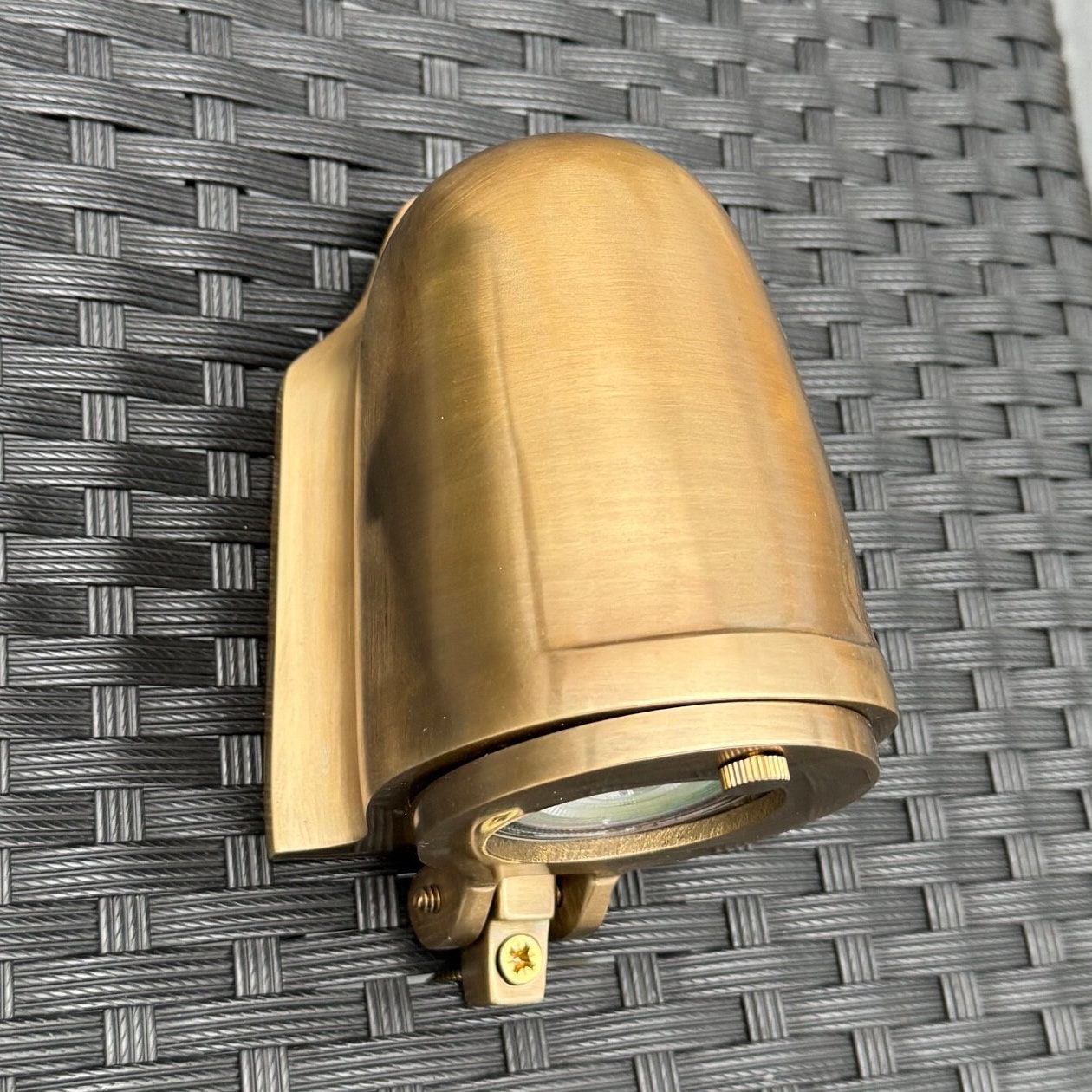 Holt ~ Outdoor & Bathroom Bronze Solid Antique Brass Mast Down Light LED