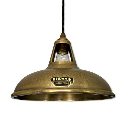Cawston ~ Cast Antique Brass Lampshade Pendant Ceiling Light ~ 11 Inch