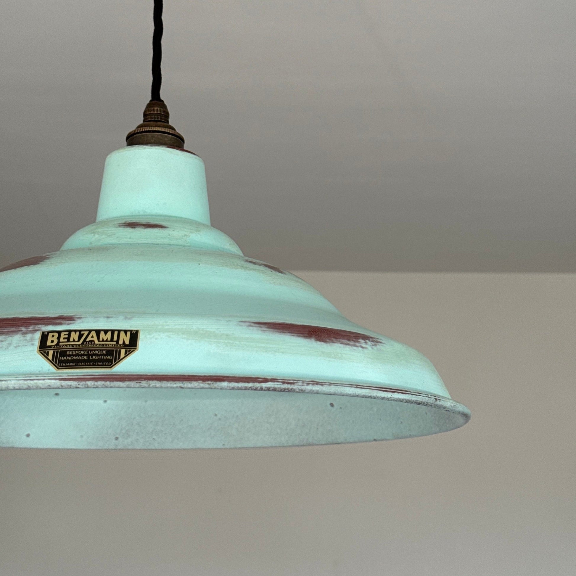 Bawsey ~ Copper Verdigris Lampshade Pendant Ceiling Light ~ 16 Inch