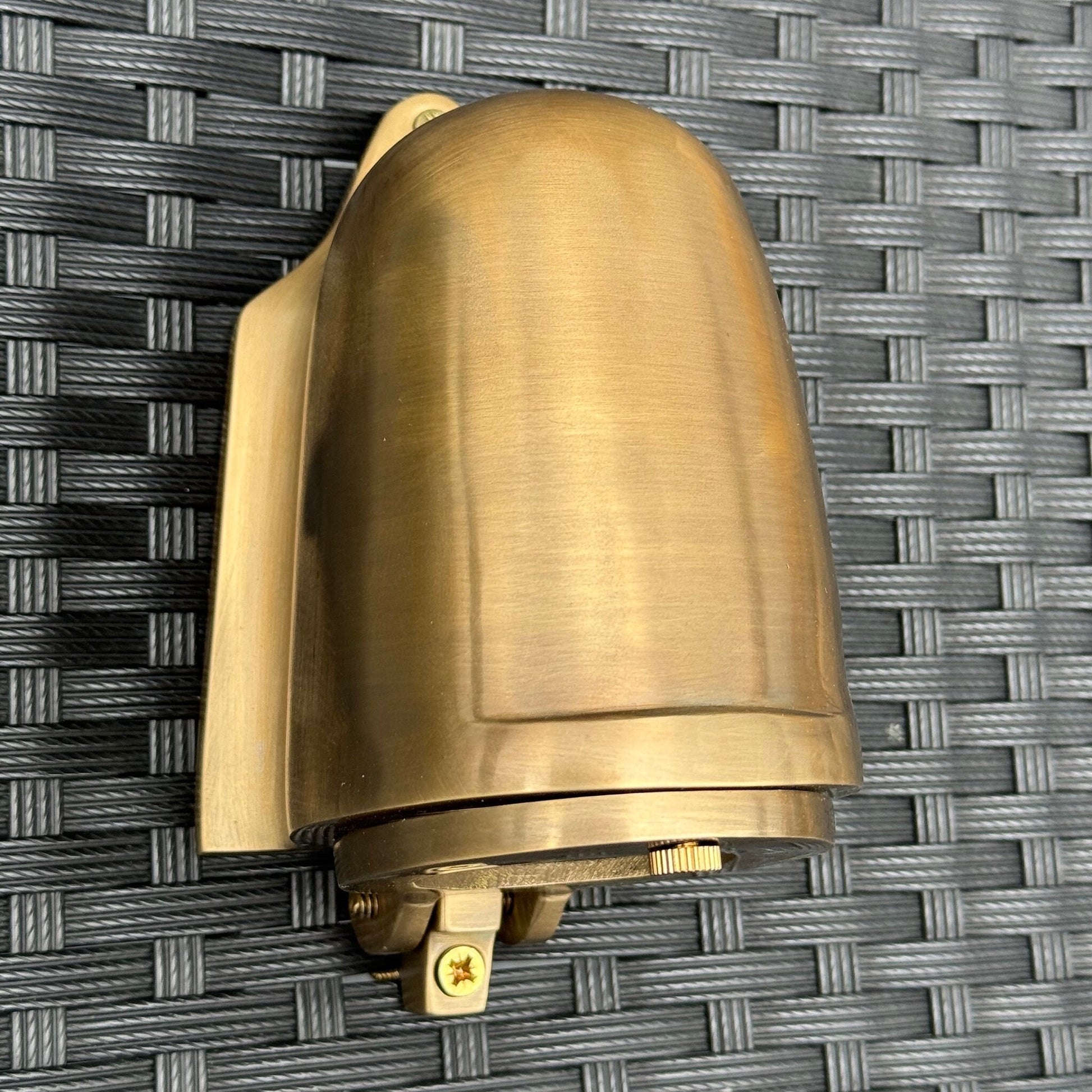 Holt ~ Outdoor & Bathroom Bronze Solid Antique Brass Mast Down Light LED