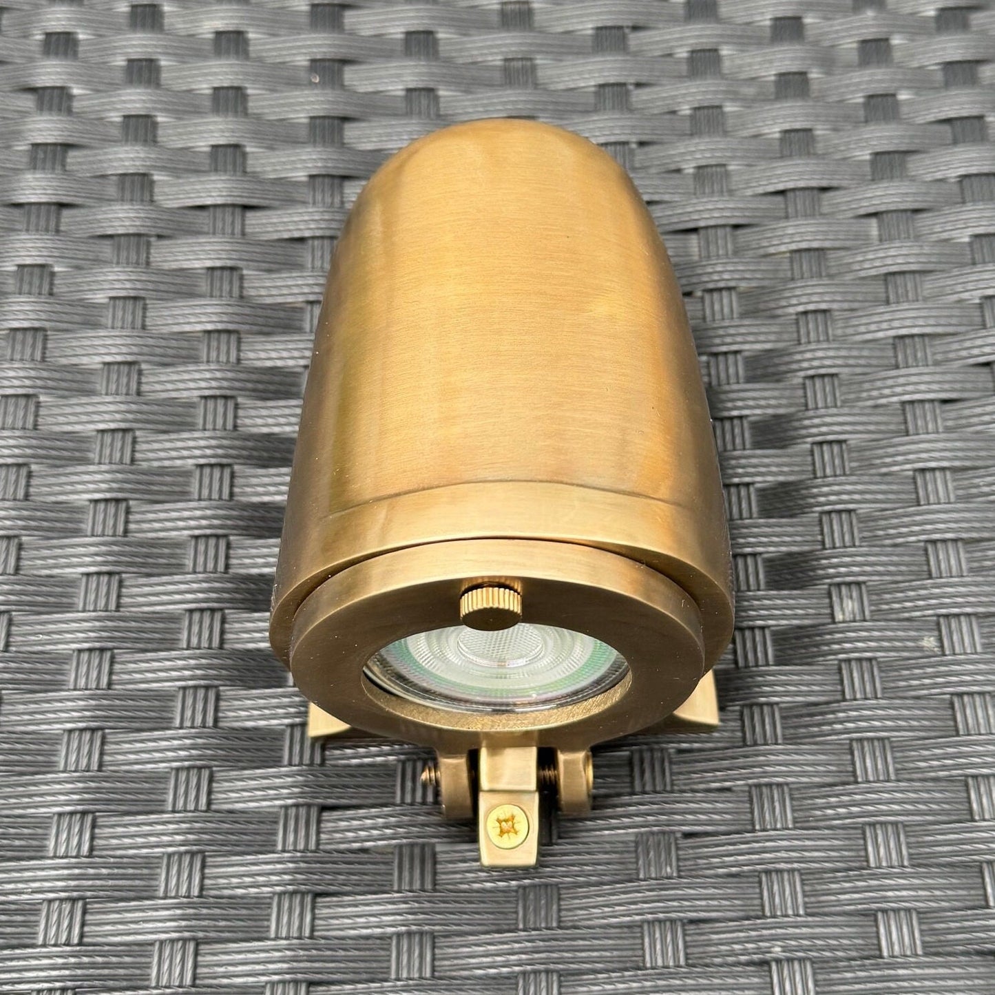 Holt ~ Outdoor & Bathroom Bronze Solid Antique Brass Mast Down Light LED