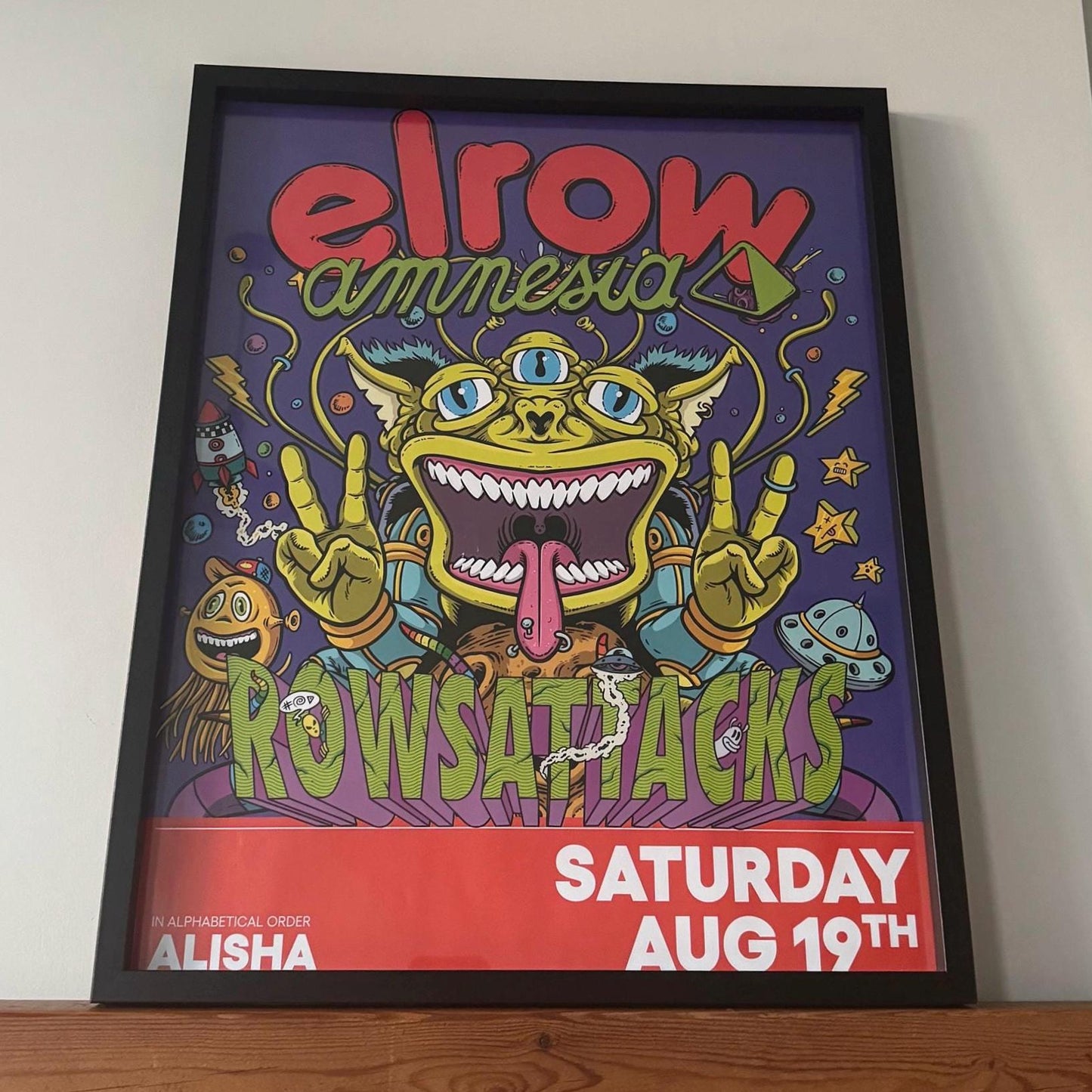 Elrow ~ Amnesia Ibiza Framed Dj Artwork | A3 Luxury Black Frame