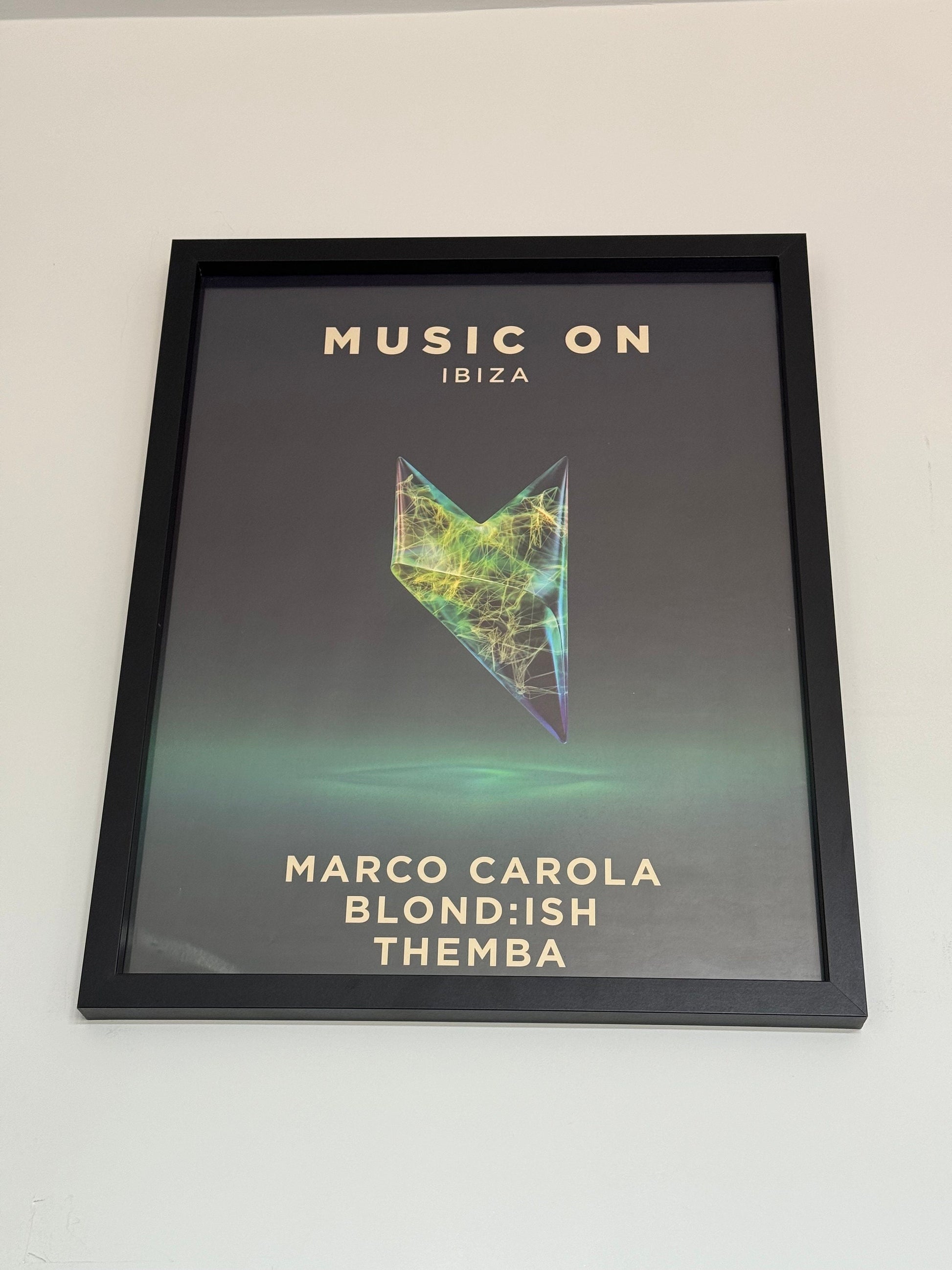 Music On ~ Marco Carola Genuine Official Pacha Ibiza Framed Dj Artwork Travel Poster | Luxury Black Frame