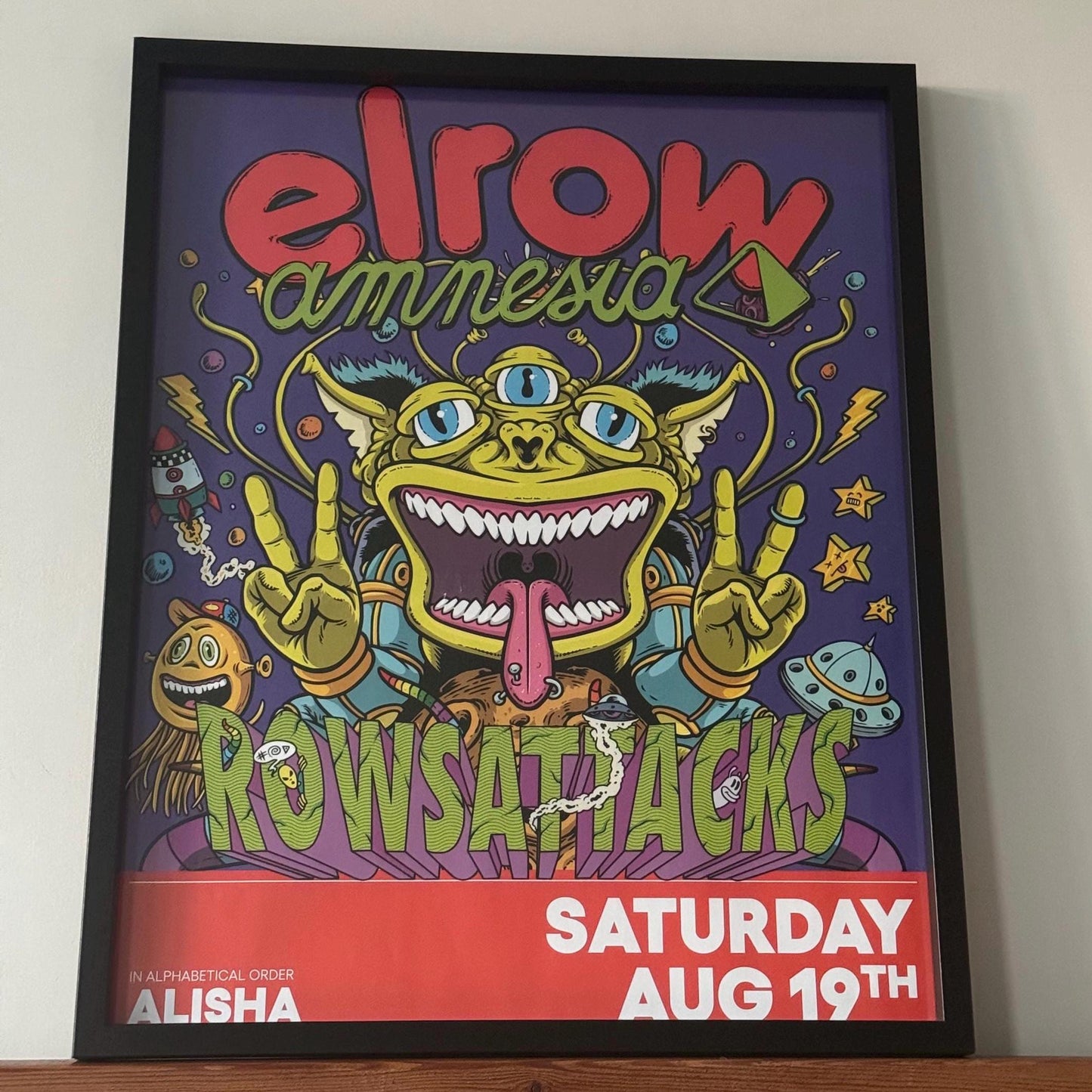 Elrow ~ Amnesia Ibiza Framed Dj Artwork | A3 Luxury Black Frame