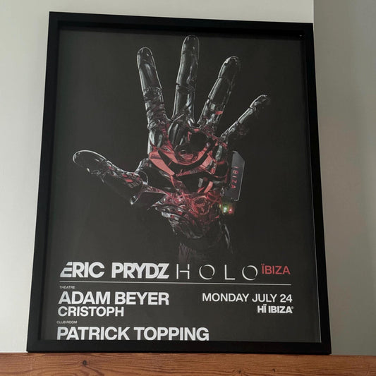 Eric Prydz ~ Genuine Ibiza Framed Dj Artwork | Hi Ibiza | Luxury Black Frame