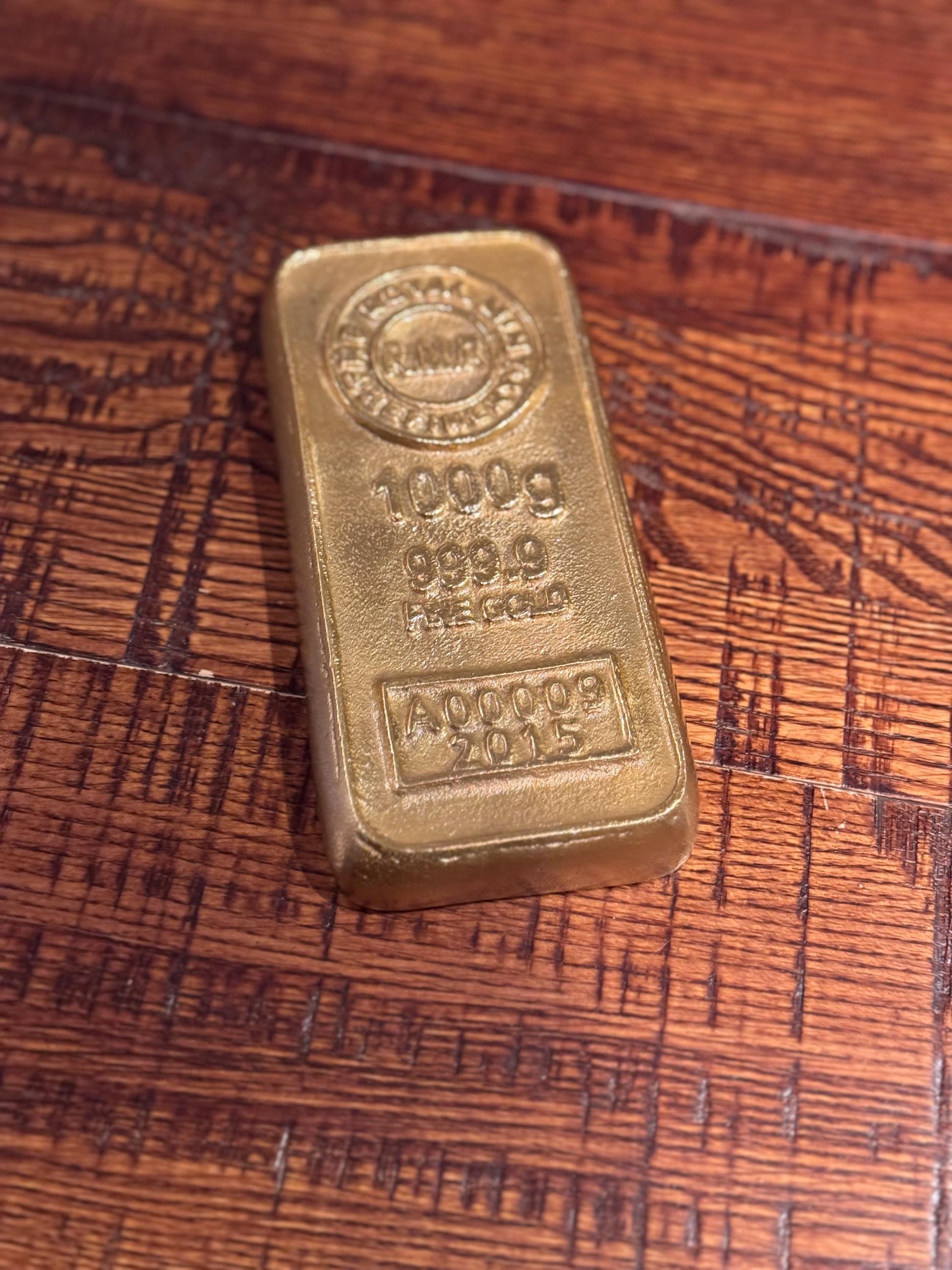 Cast Iron Gold Bar Bullion Paper Weight Door Stop