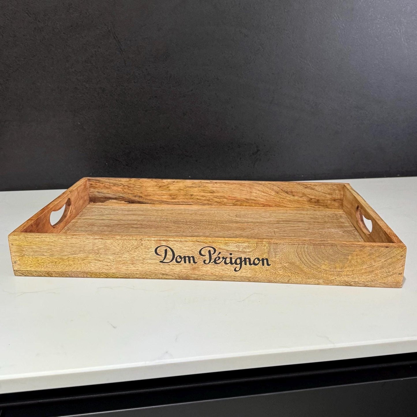 Wooden Serving Trays Moët & Chandon Champagne Butlers Crates Storage Boxes Natural Finish