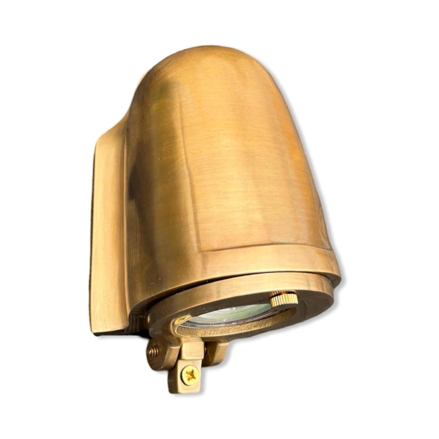 Holt ~ Outdoor & Bathroom Bronze Solid Antique Brass Mast Down Light LED