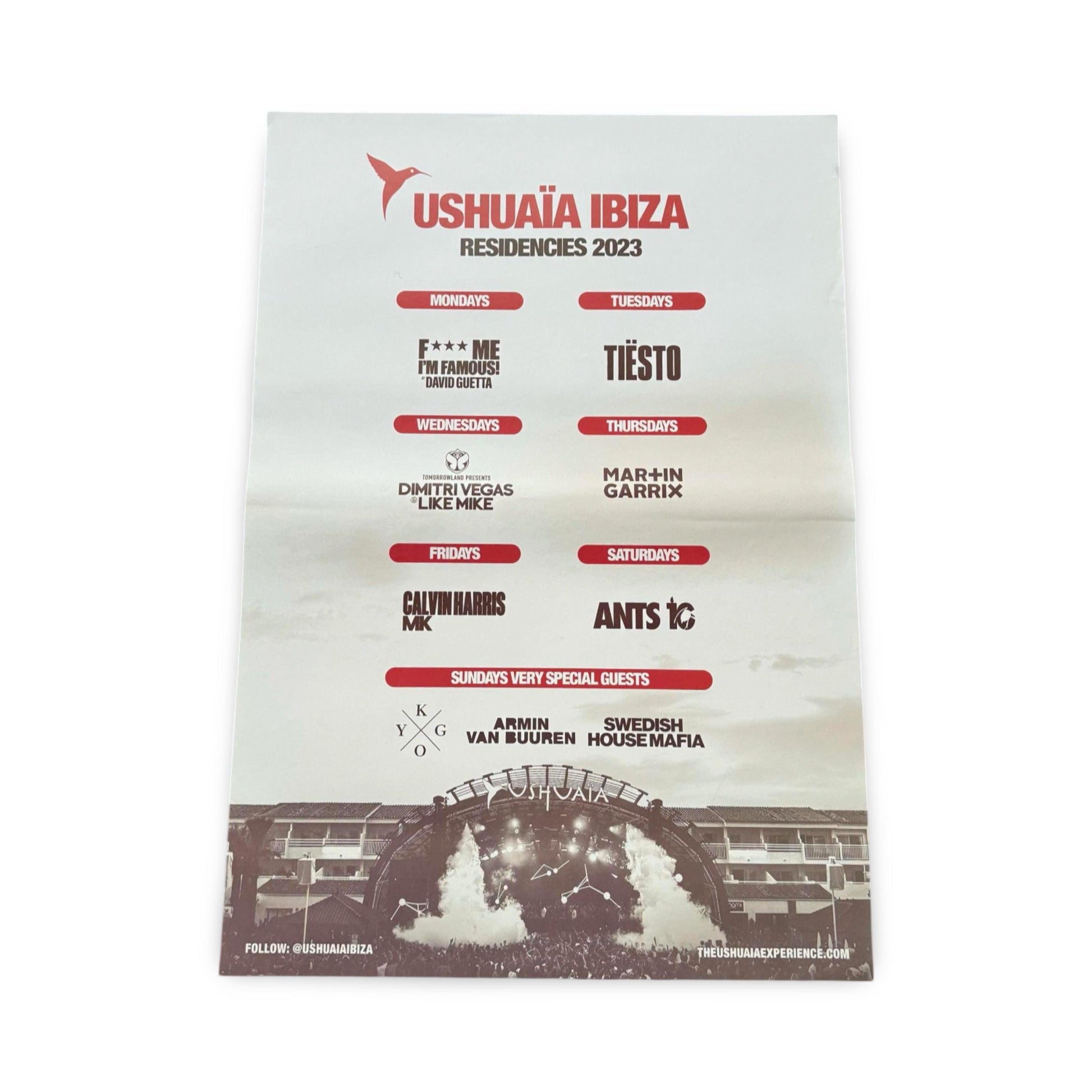 Ushuaia ~ Genuine Official Ibiza Framed Dj Artwork Travel Poster | Luxury Black Frame