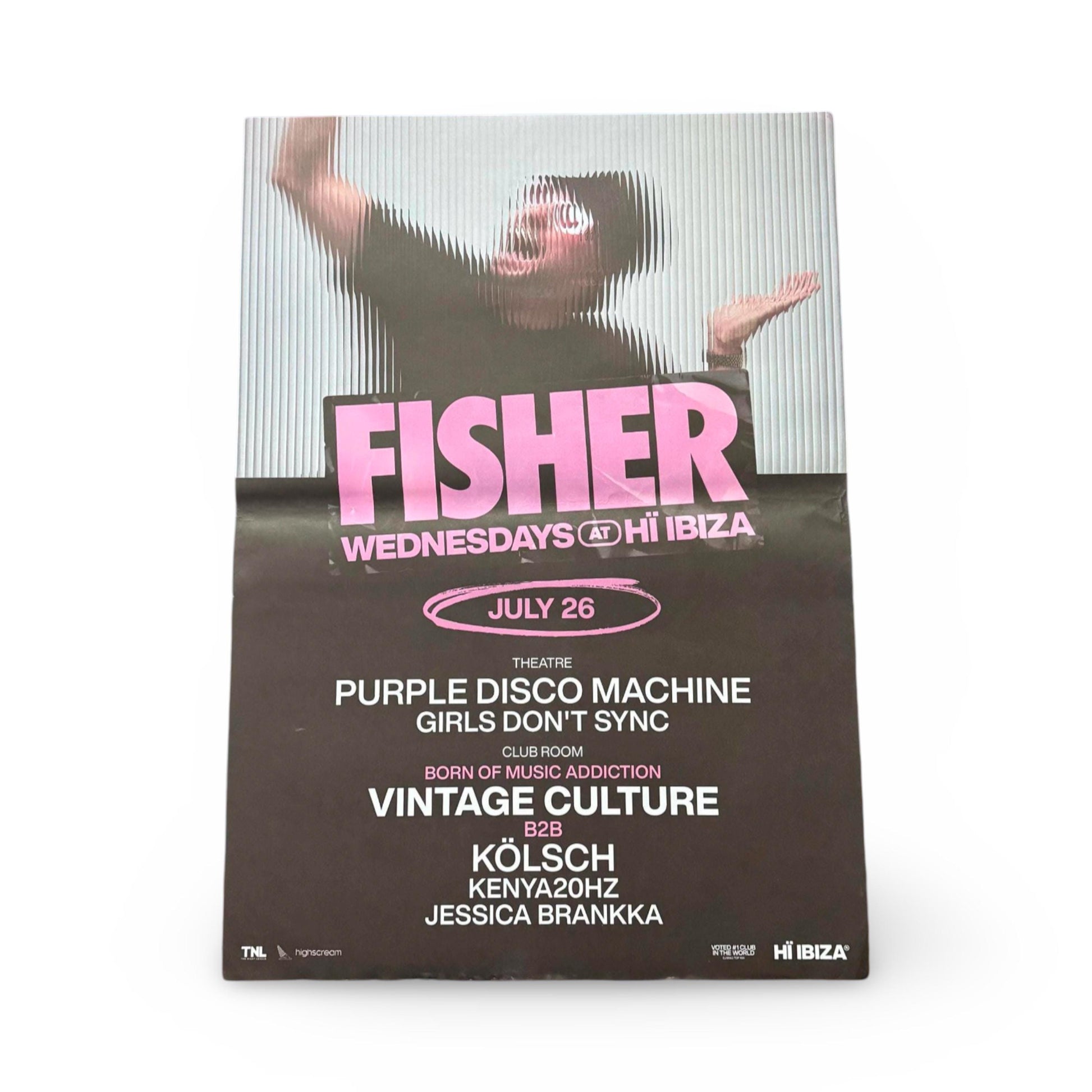 Fisher ~ Genuine Ibiza Framed Dj Artwork | Hi Ibiza | Luxury Black Frame