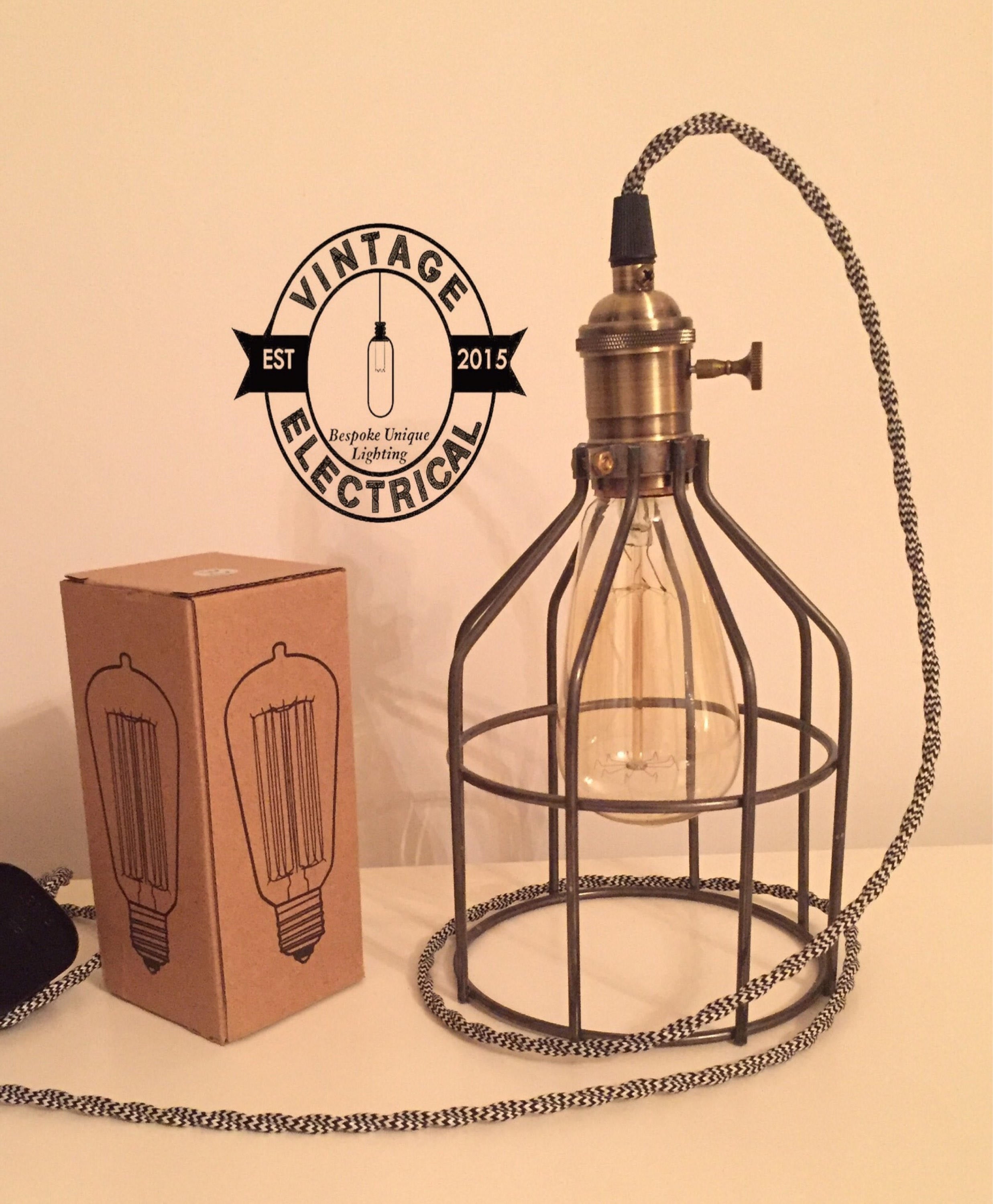 Vintage hot sale cage light