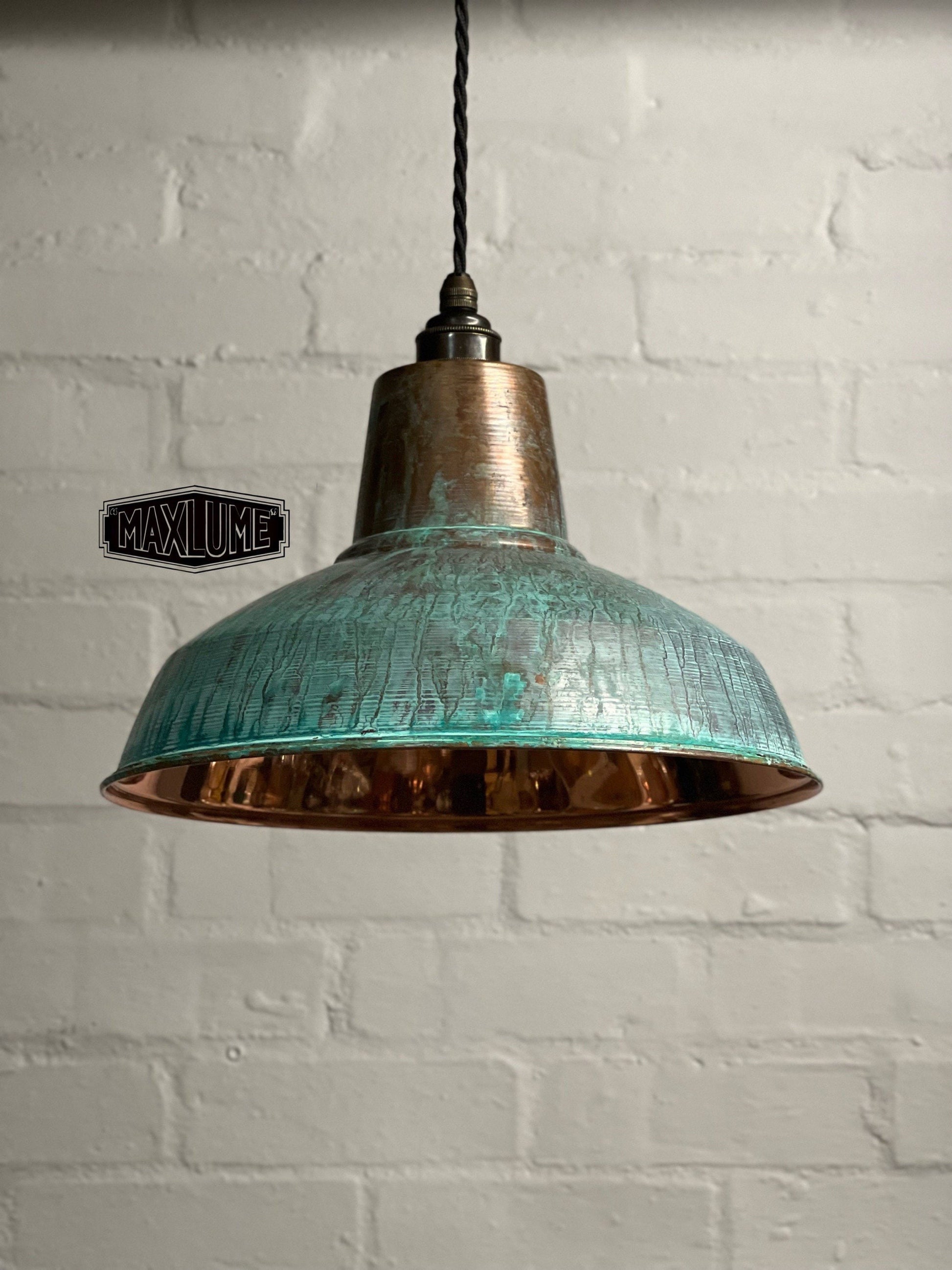 Cosmic Verdigris Pendant, Luxury Brass Lighting