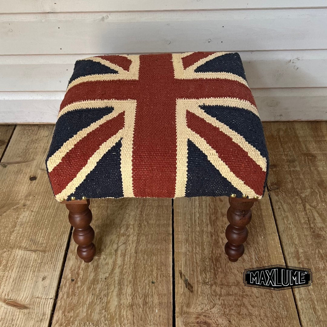 Union jack store footstool pouffe