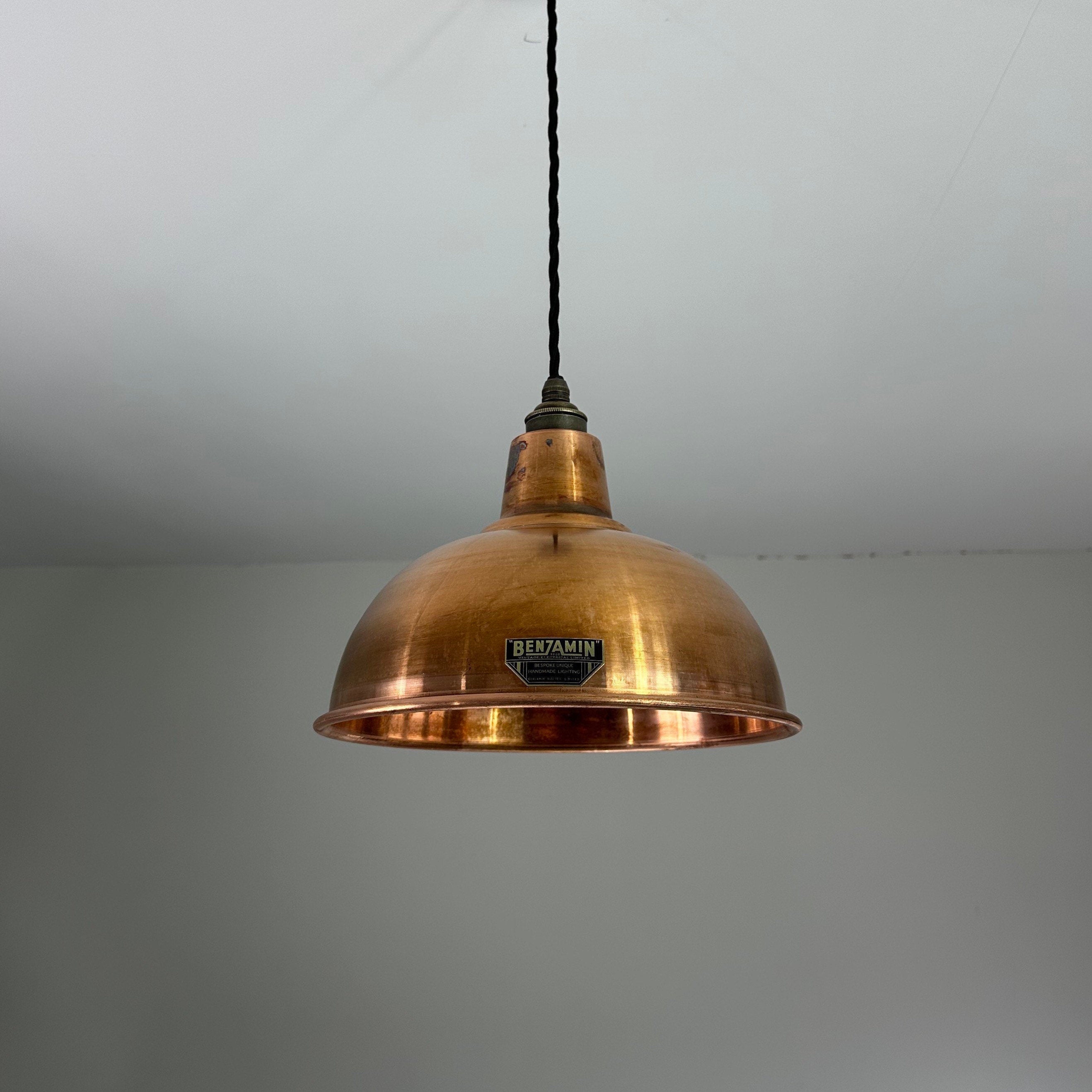 Copper pendant store light shade