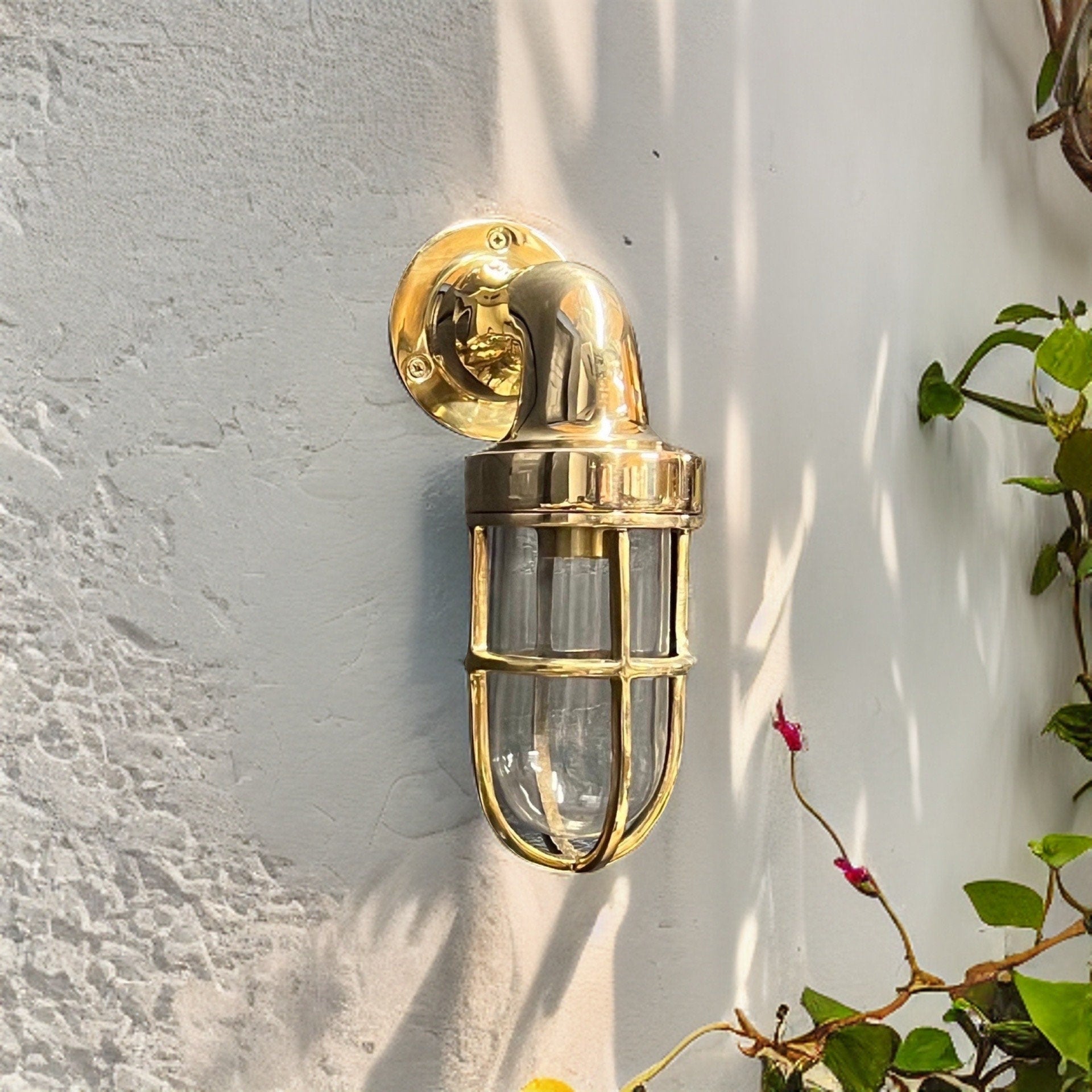Happisburgh Bulkhead Outdoor & Bathroom Sconce Wall Light Solid Brass 10  Inch -  Canada