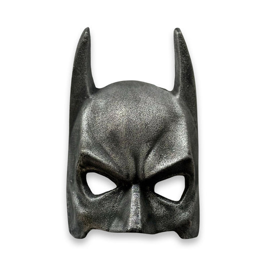 Wall Mount Solid Cast Iron Batman Superhero Knight Mask Dark Black Pewter Finish