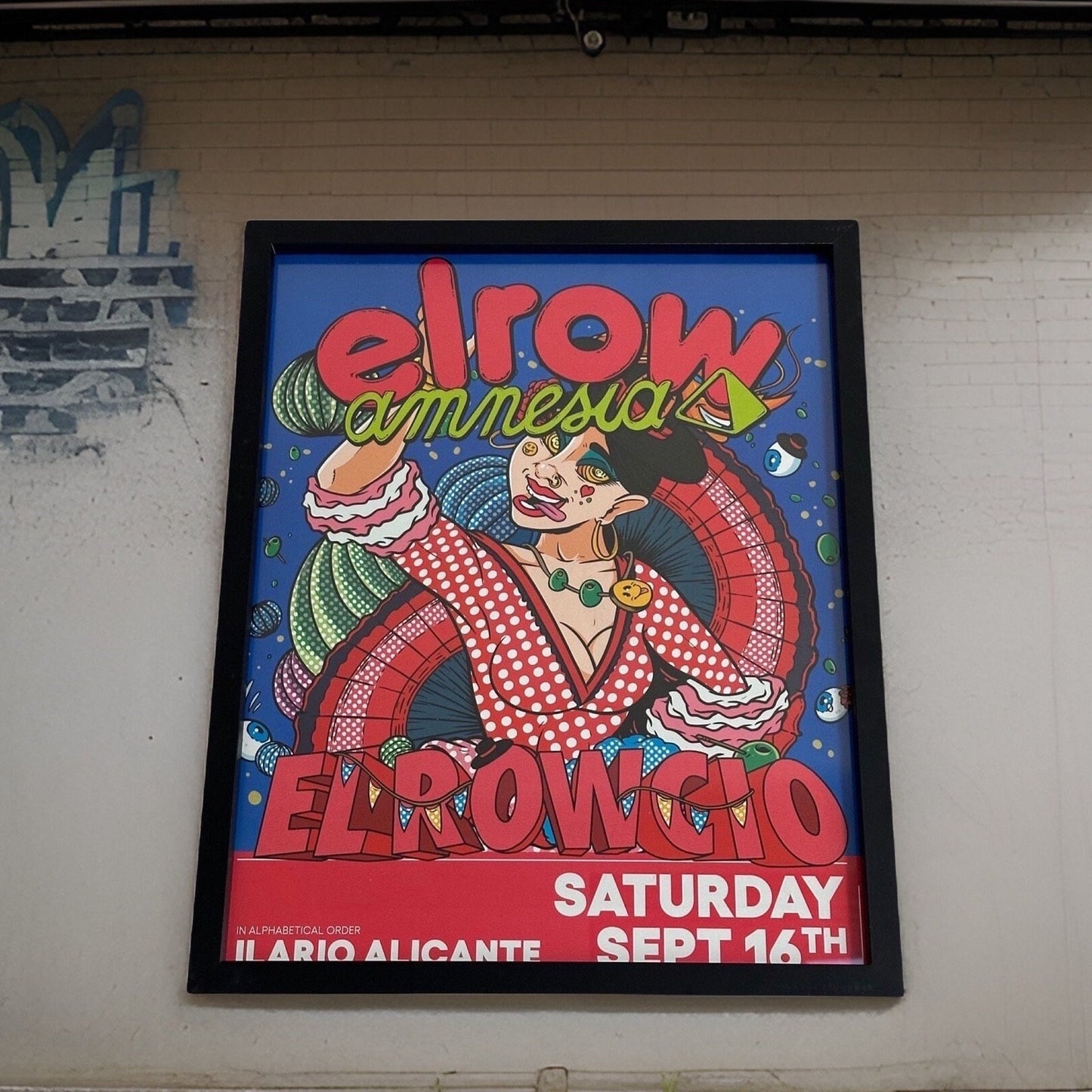 Elrow ~ Amnesia Ibiza Framed Dj Artwork | A3 Luxury Black Frame