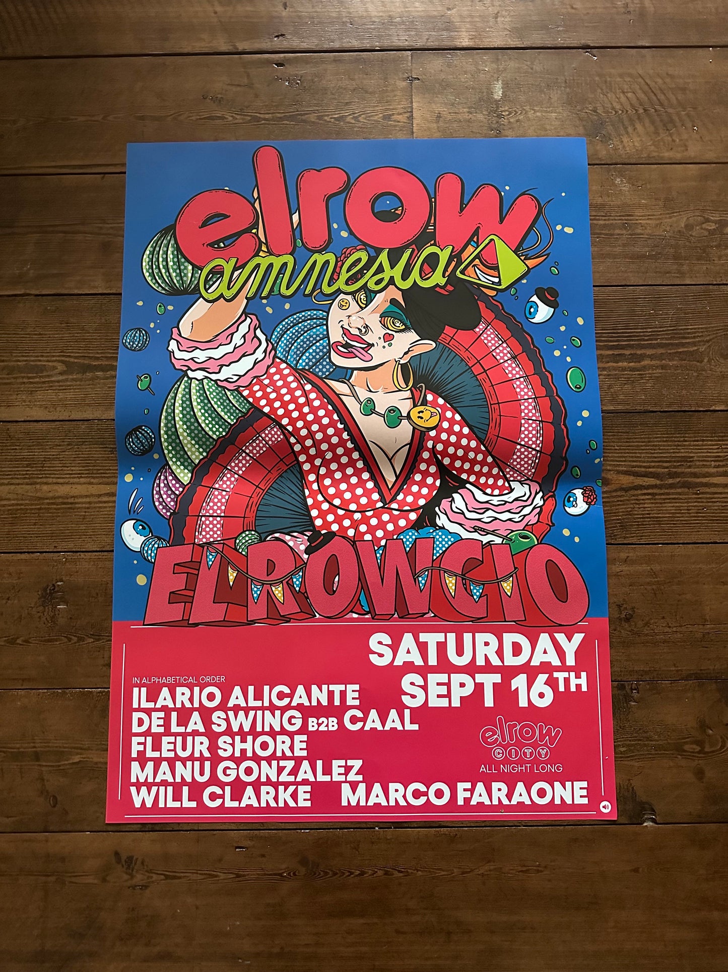 Elrow ~ Amnesia Ibiza Framed Dj Artwork | A3 Luxury Black Frame