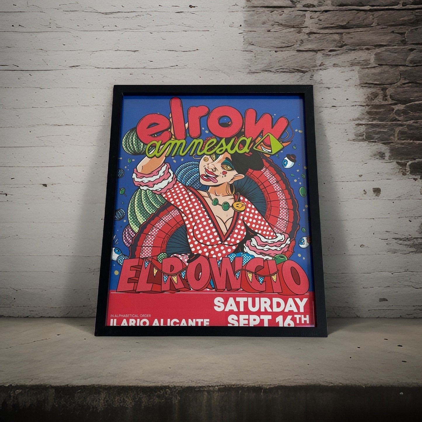 Elrow ~ Amnesia Ibiza Framed Dj Artwork | A3 Luxury Black Frame