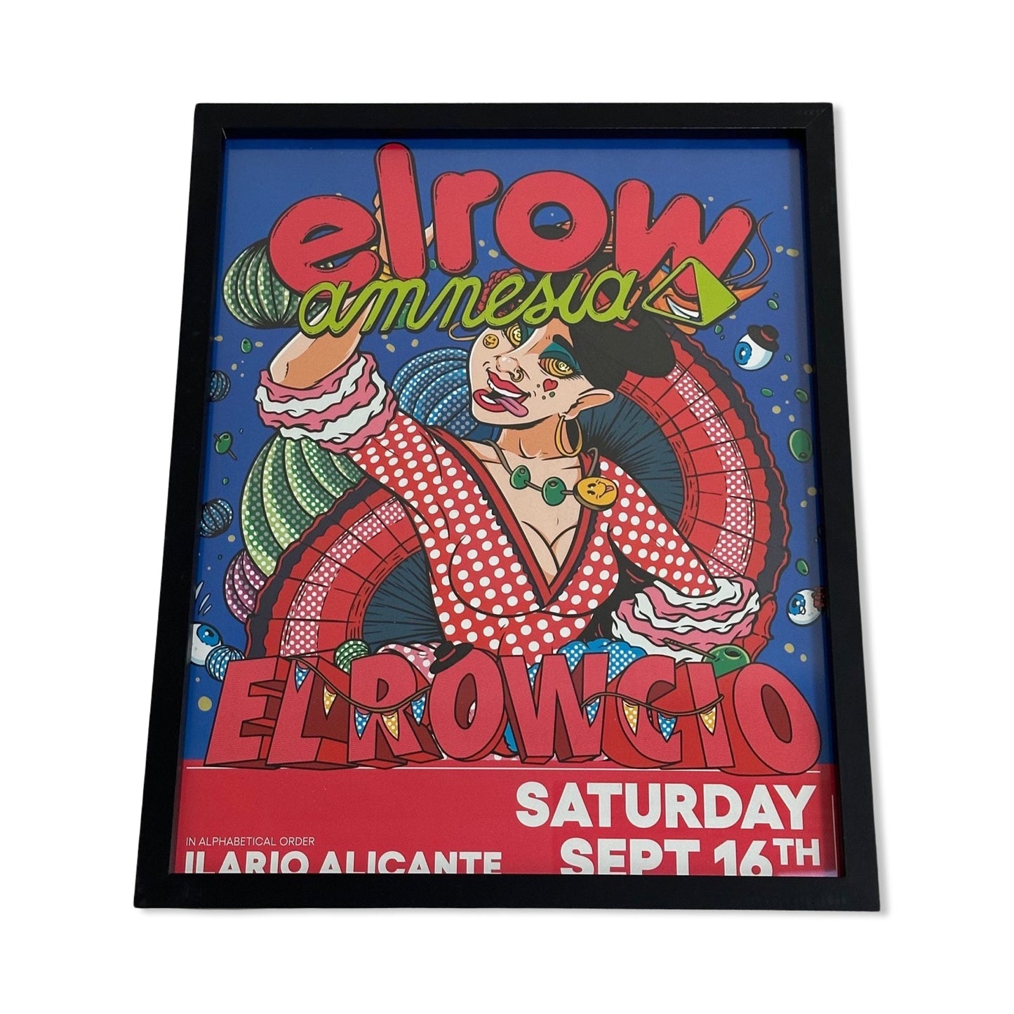 Elrow ~ Amnesia Ibiza Framed Dj Artwork | A3 Luxury Black Frame